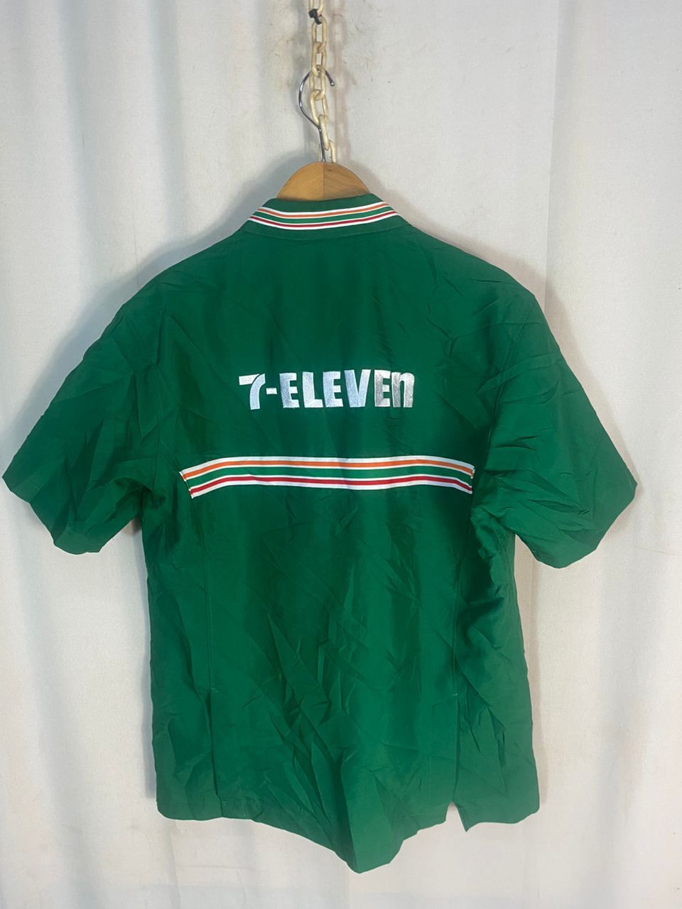 Japanese Brand Vintage 7-eleven spellout uniform zipper shirt Size US L / EU 52-54 / 3 - 15 Thumbnail