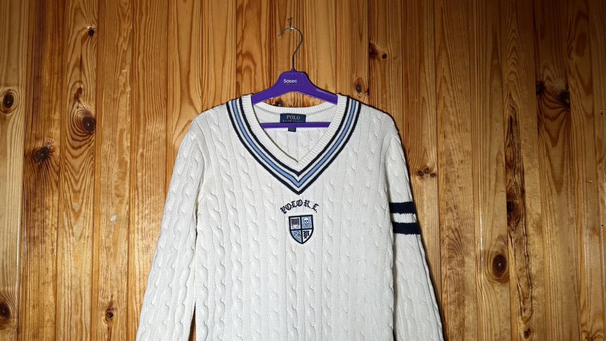Polo Ralph Lauren × RLX Ralph Lauren × Ralph Lauren POLO RALPH LAUREN Kids BOYS CREAM KNIT CRICKET CARDIGAN🔥🔥 Size US XS / EU 42 / 0 - 8 Thumbnail