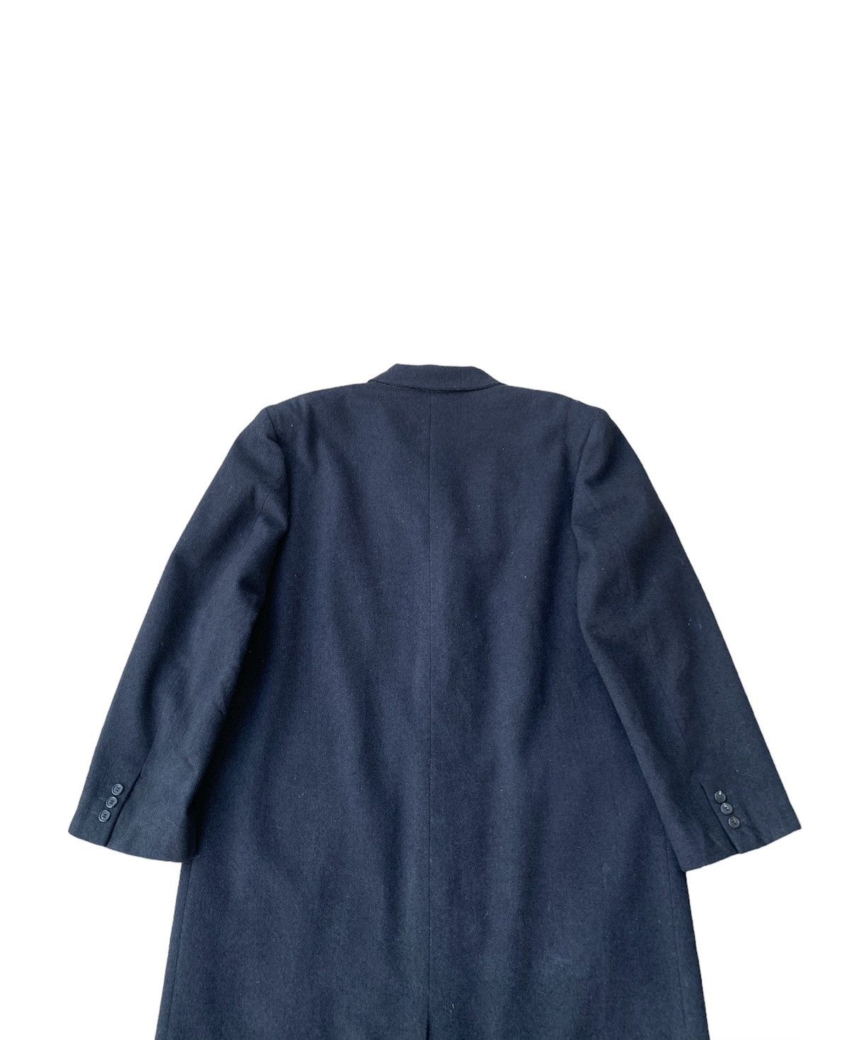 Yves Saint Laurent Vtg YvesSaintLaurent Diffusion Hommes Black Wool Long Coat Size US L / EU 52-54 / 3 - 12 Thumbnail
