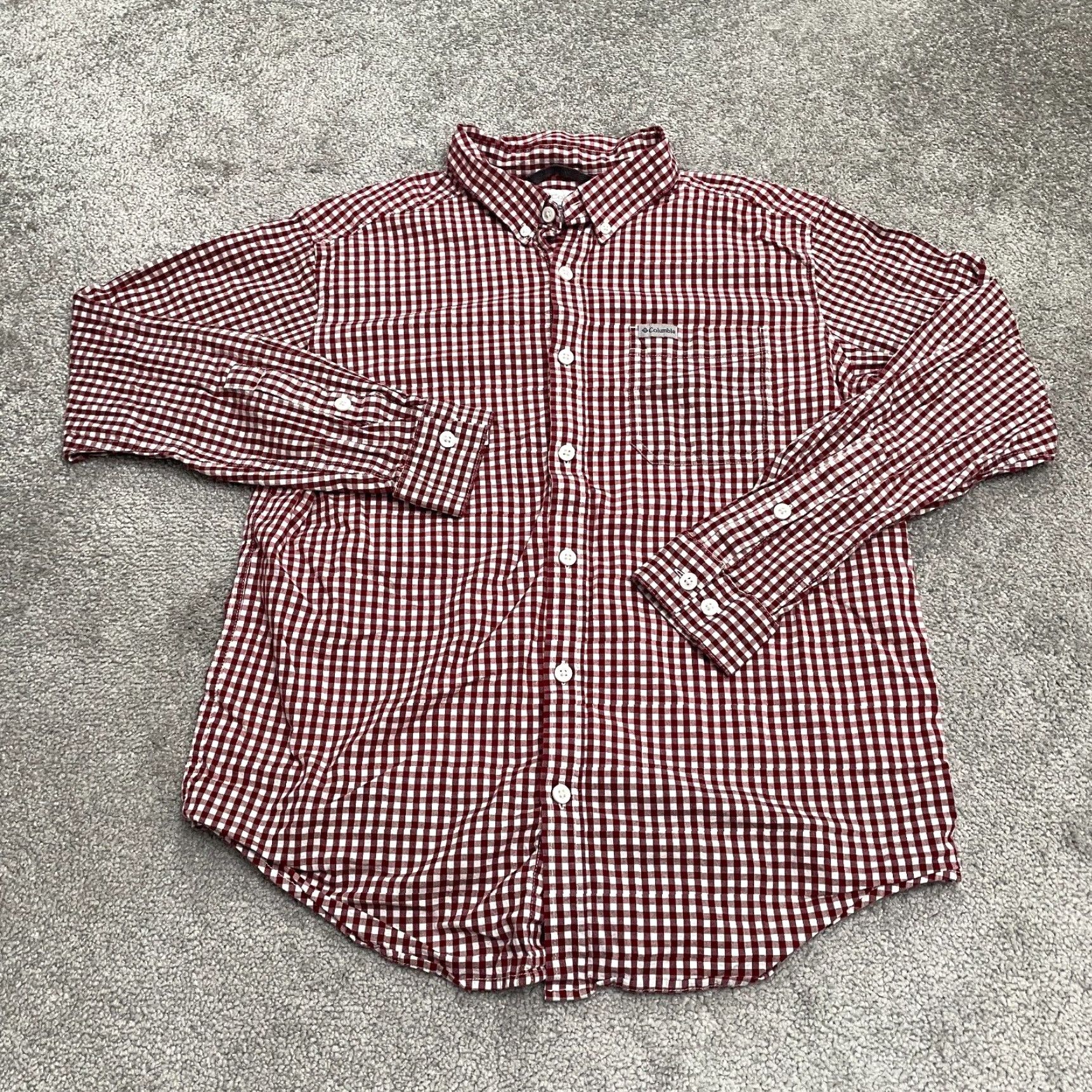 Vintage Columbia Shirt Mens Large Red White Check Long Sleeve Button Down Cotton Casual Size US L / EU 52-54 / 3 - 2 Thumbnail