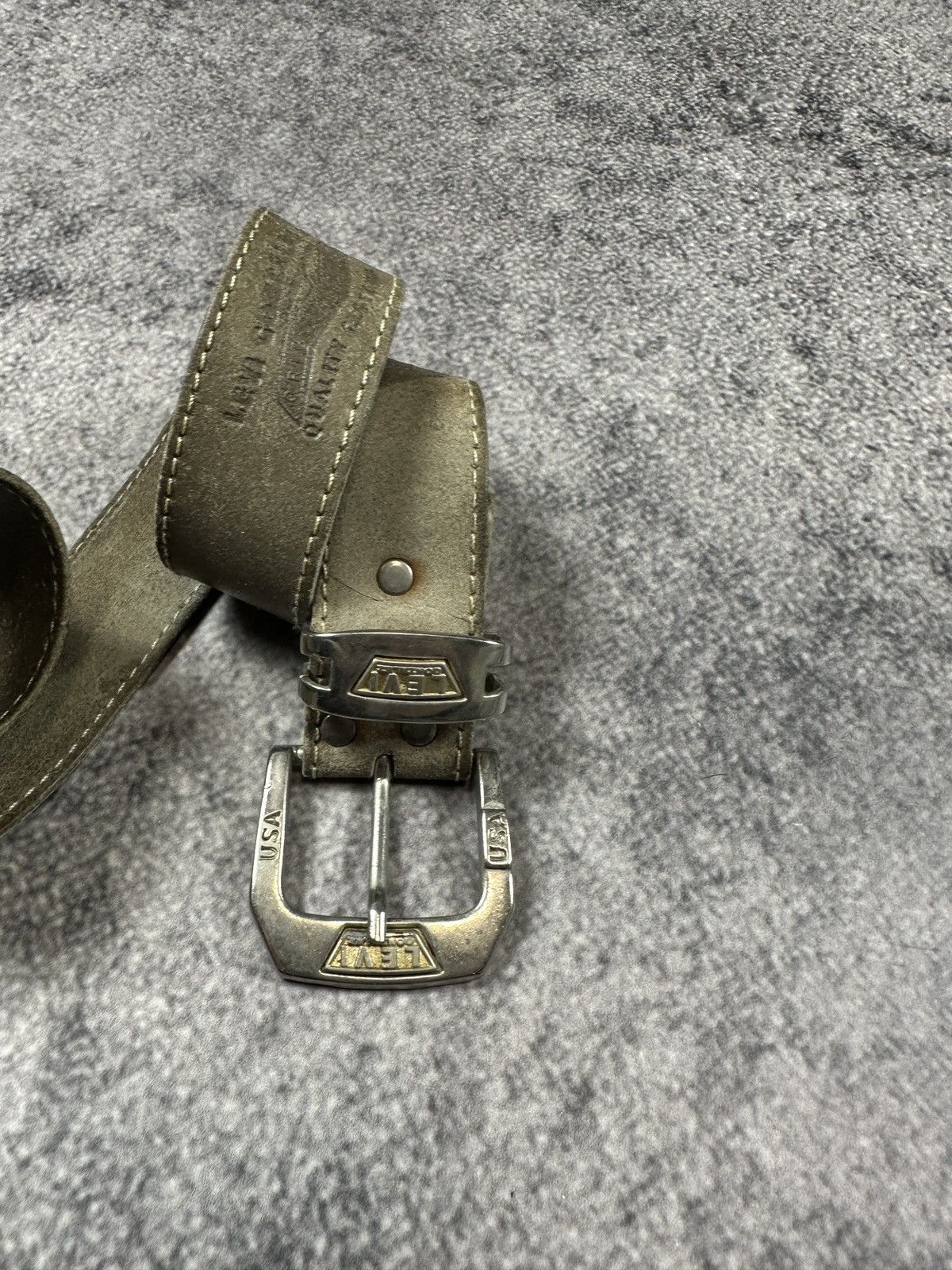 Levi's Y2K Vintage Levi’s 501 Logo Belts Streetwear Leather USA Size ONE SIZE - 2 Thumbnail