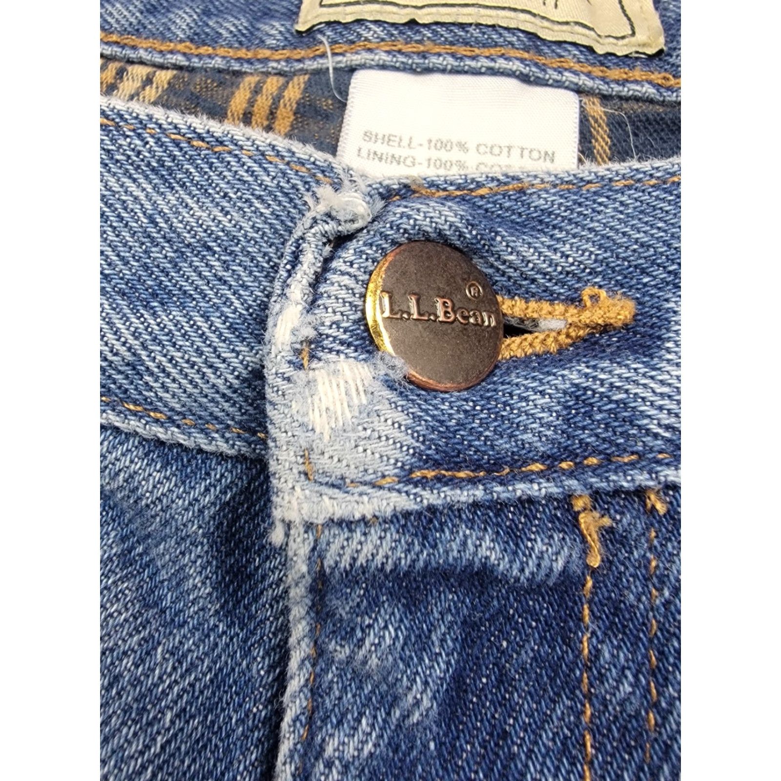 Vintage LL Bean Jeans Mens 38x29 Blue Medium Wash Flannel Lined Relaxed Fit Outdoor Jeans Size US 38 / EU 54 - 4 Thumbnail