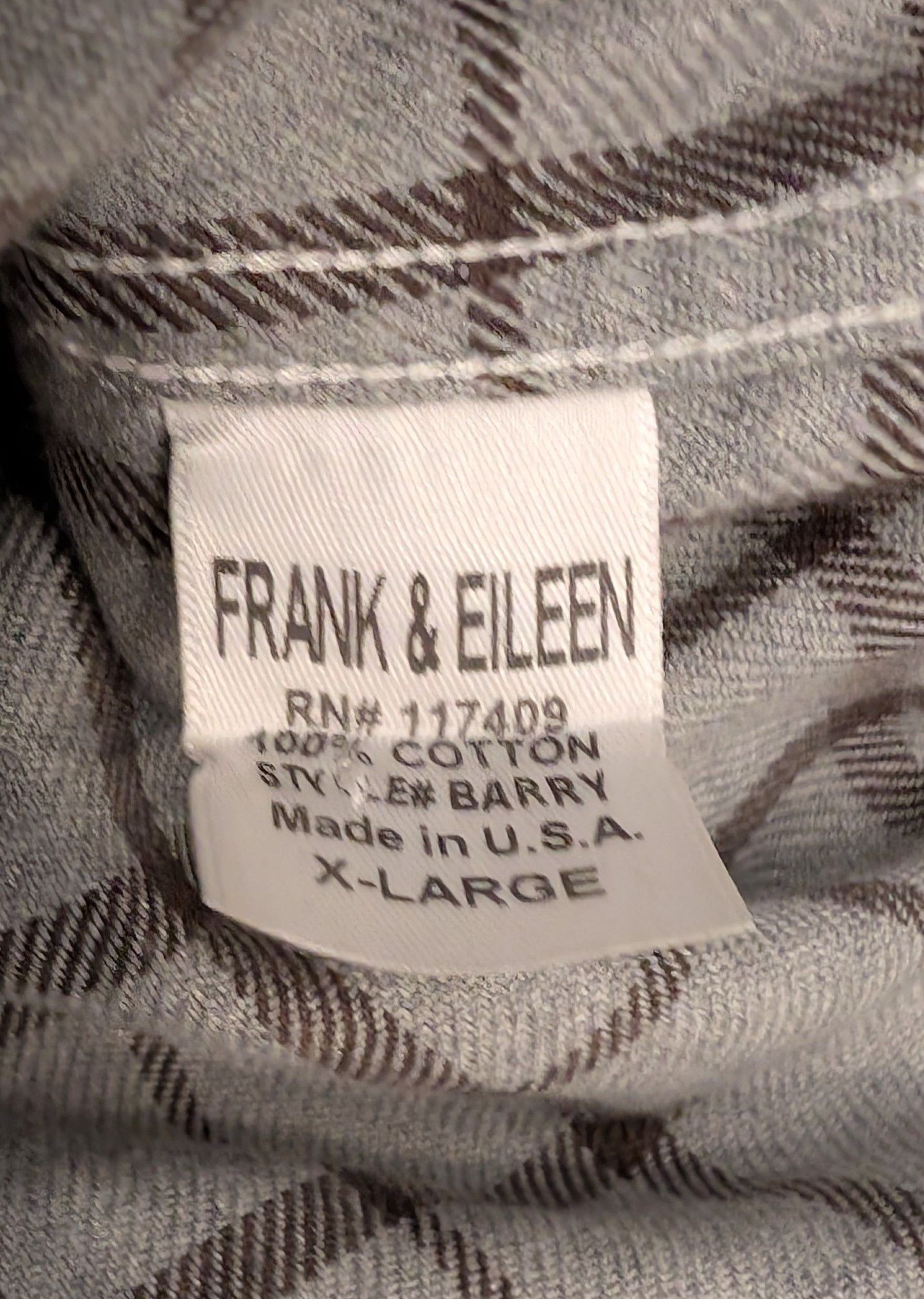 Frank & Eileen Frank & Eileen Barry 100% Cotton Check Shirt Made in USA Size XL / US 12-14 / IT 48-50 - 4 Thumbnail