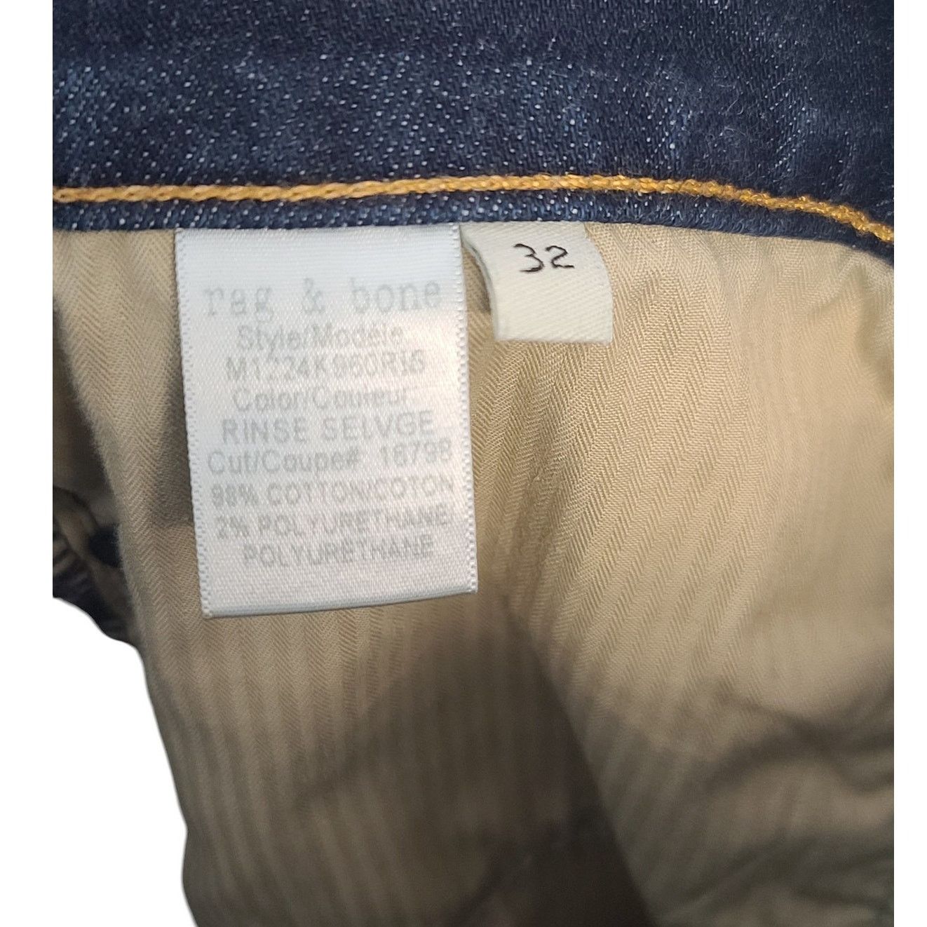 Rag & Bone RAG & BONE Fit 1 Extra Slim Jeans In Rinse Selvedge Size US 32 / EU 48 - 8 Thumbnail