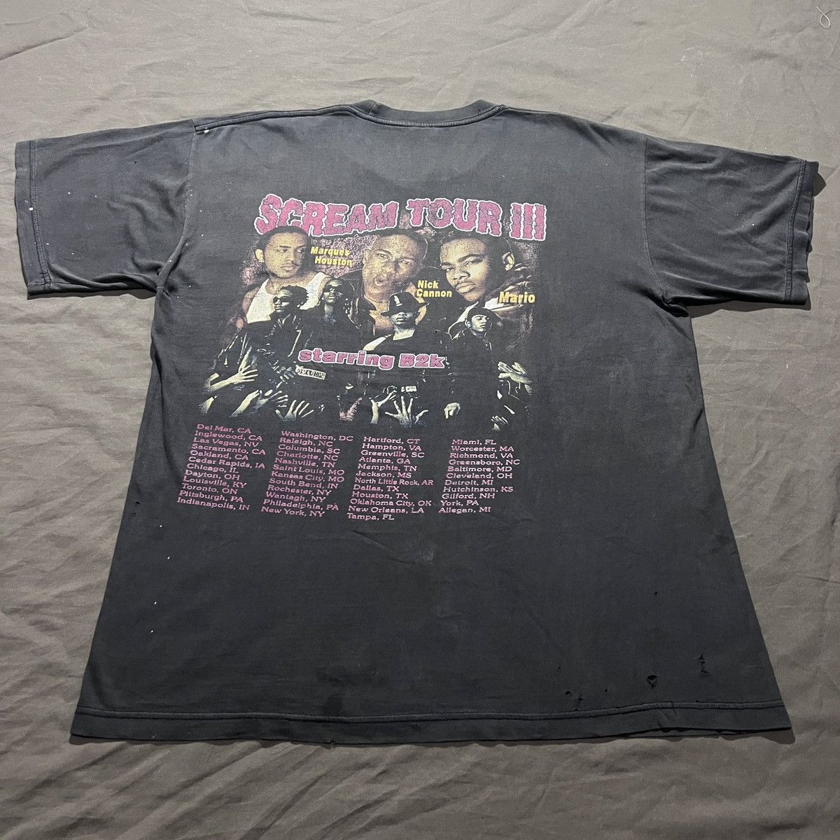 Rap Tees VINTAGE Y2K B2K SCREAM TOUR PROMO TEE FADED R&B HIPHOP Size US L / EU 52-54 / 3 - 5 Thumbnail
