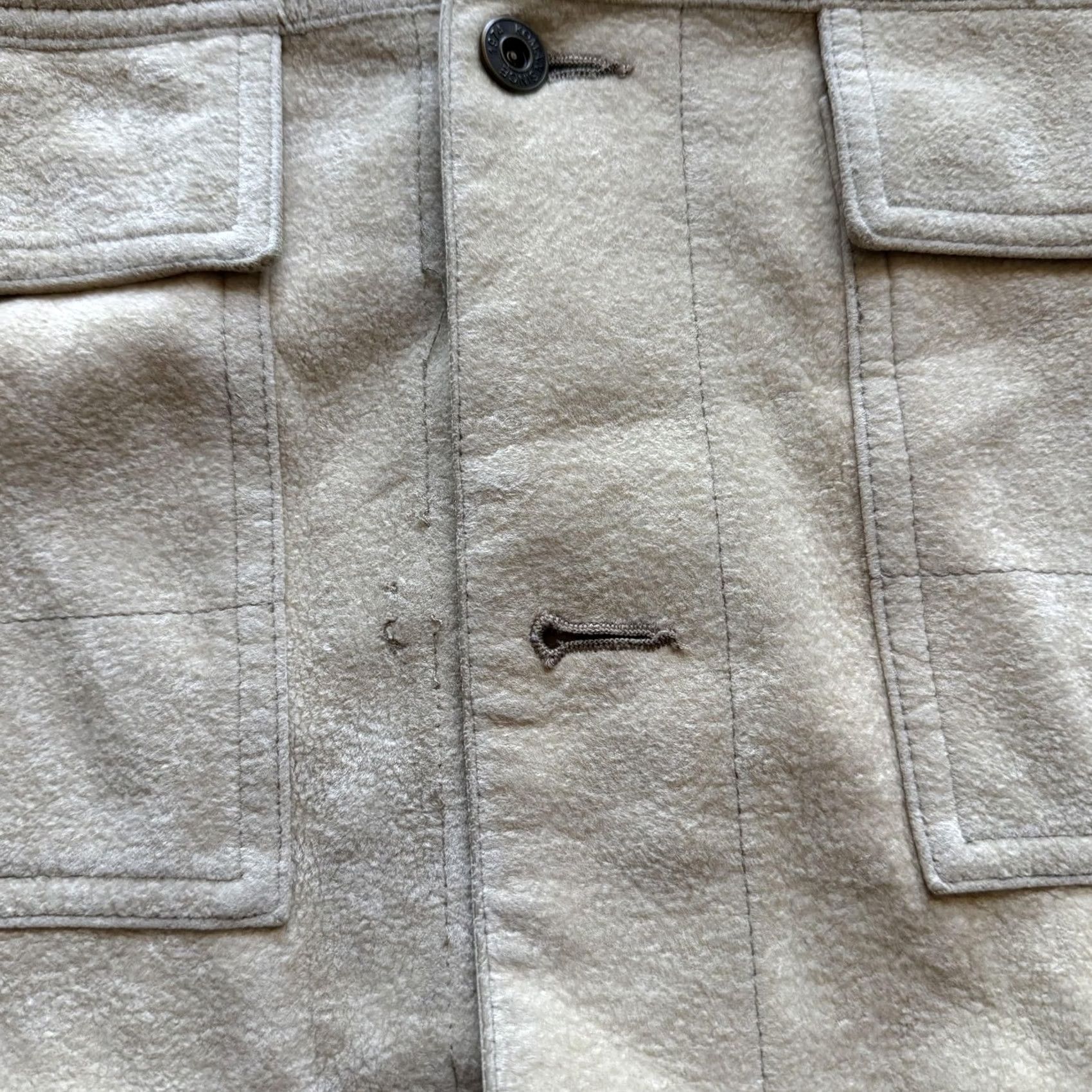 Vintage Koman 2XL Beige Fleece Button Front Shacket Casual Shirt Jacket Mens Size US XXL / EU 58 / 5 - 4 Thumbnail