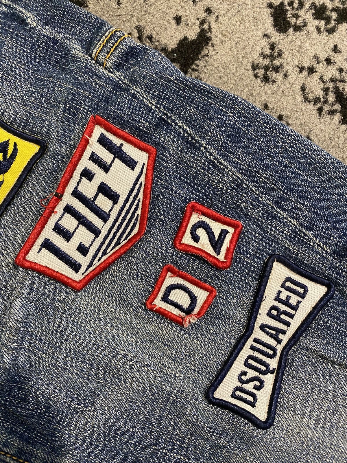 Japanese Brand Hysteric Glamour Washed Patchwork Denim Jeans Size US 33 - 7 Thumbnail