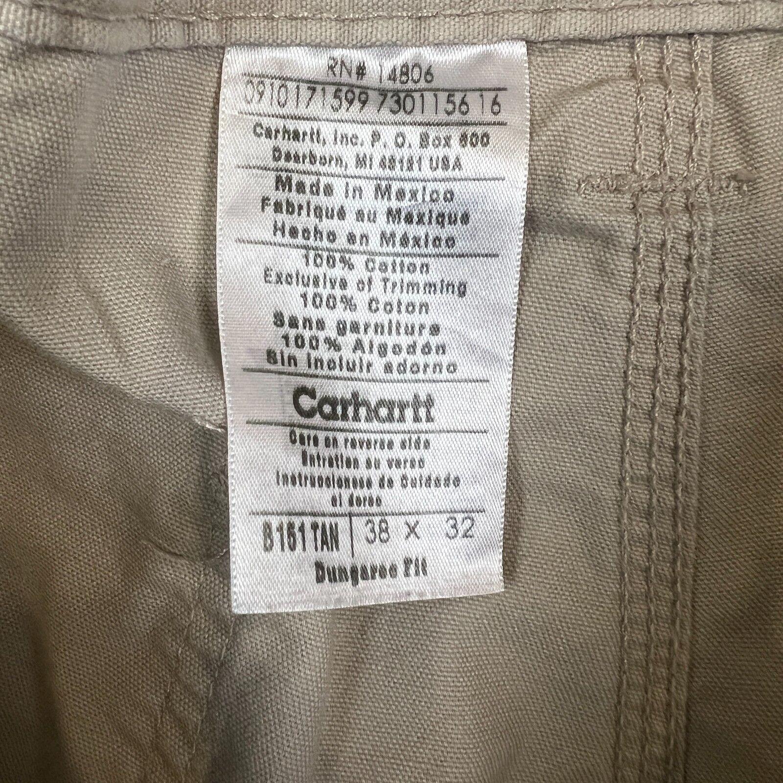 Carhartt × Vintage Carhartt Pants 38x32 Original Dungaree Work Carpenter Baggy Size US 38 / EU 54 - 9 Thumbnail