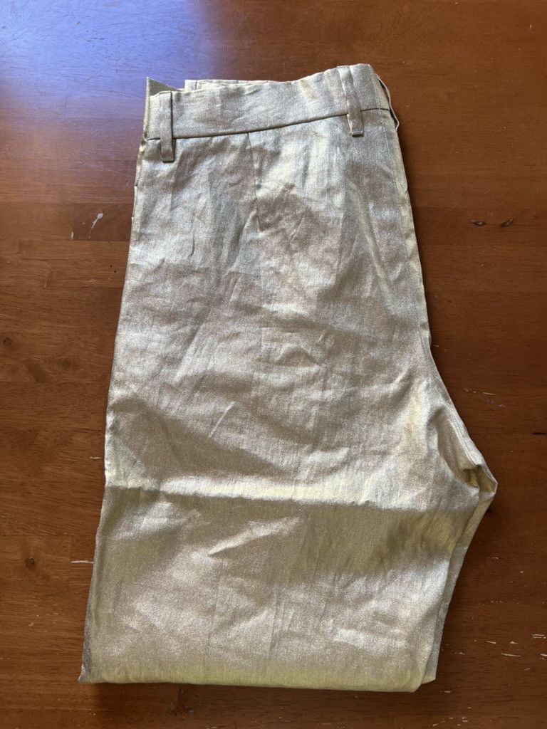 Acne Studios metallic gold trousers - 2010s Acne Studios Size 48R - 6 Thumbnail