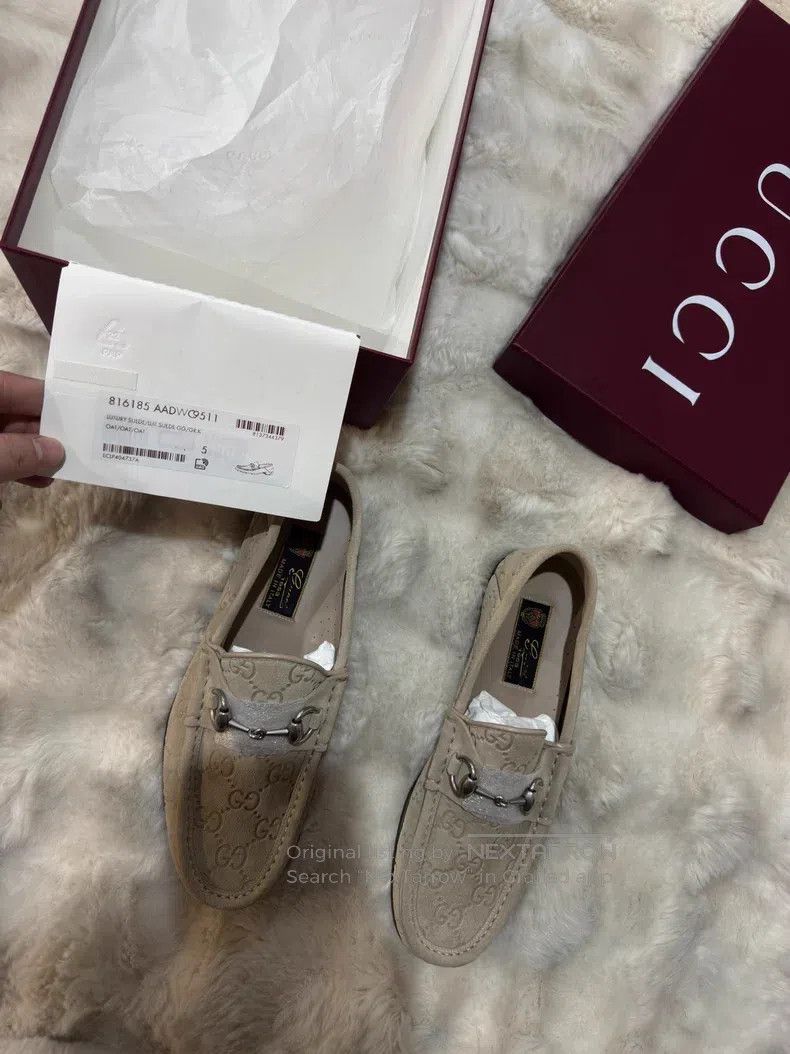 Gucci Guicci Full Print Suede Loafers Size US 6 / EU 39 - 9 Thumbnail