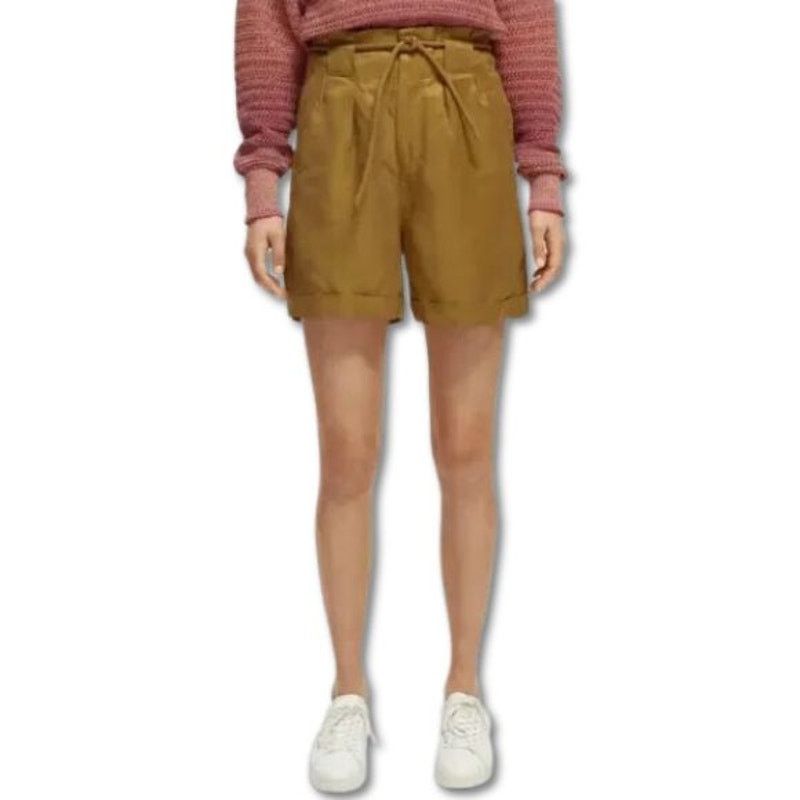 Scotch & Soda Scotch & Soda High Rise Short Belted Linen Brown XS NWOT Size 28" / US 6 / IT 42 - 1 Thumbnail