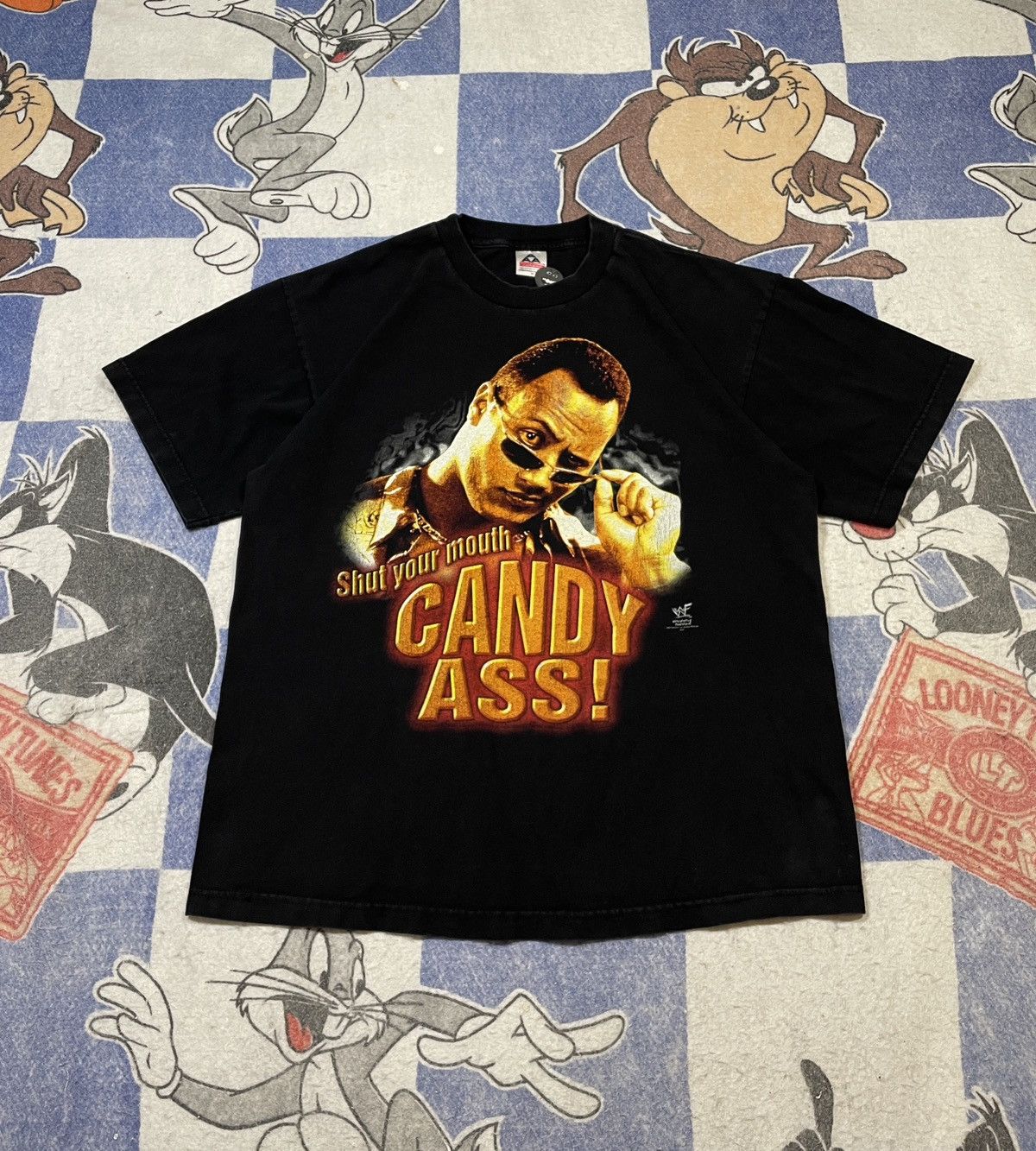 Vintage Vintage the rock WWE tee Size US XL / EU 56 / 4 - 1 Thumbnail