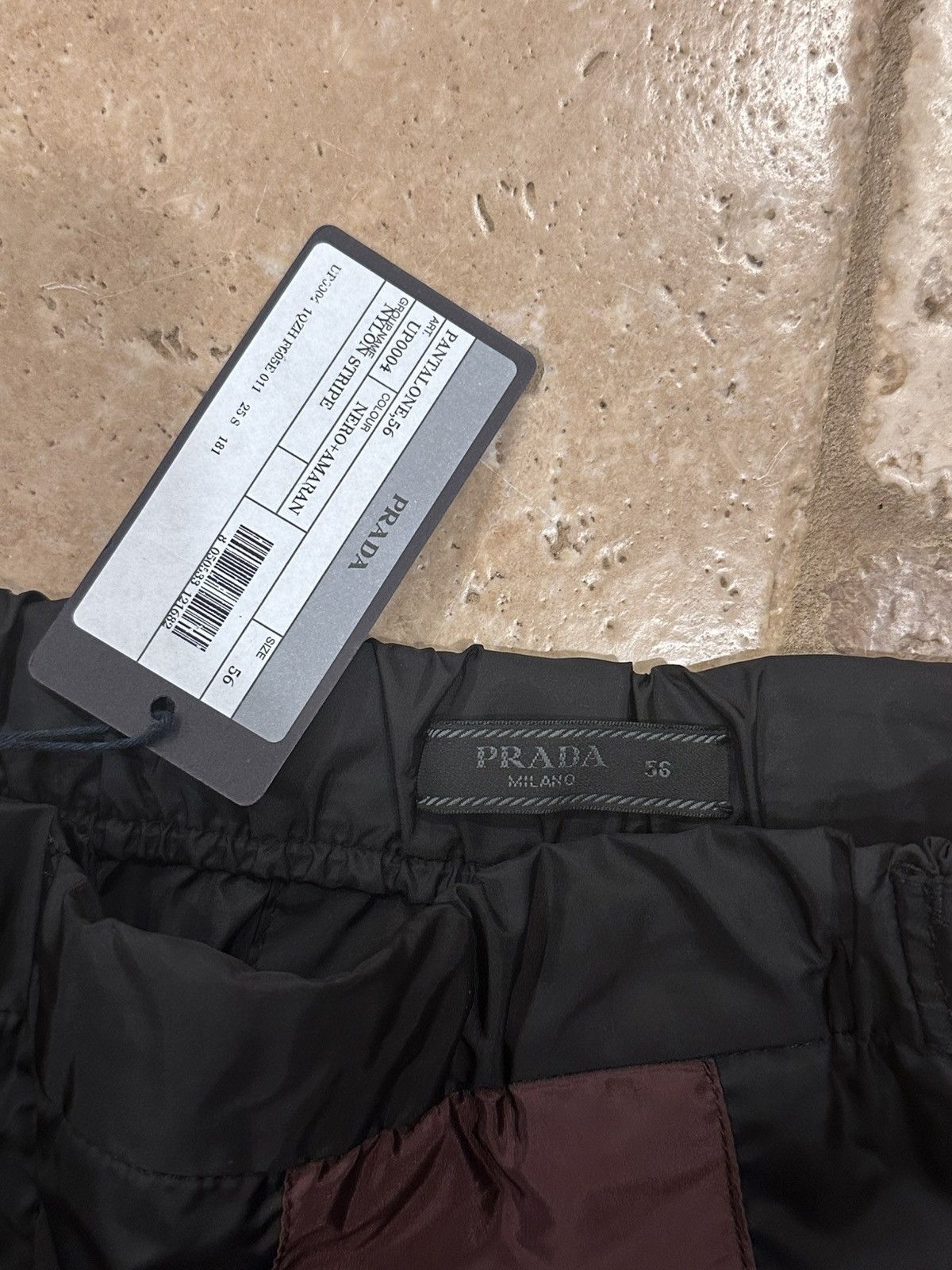 Prada Prada SS18 Nylon Garbardine Logo Black Striped Track Pants Size US 36 / EU 52 - 4 Thumbnail