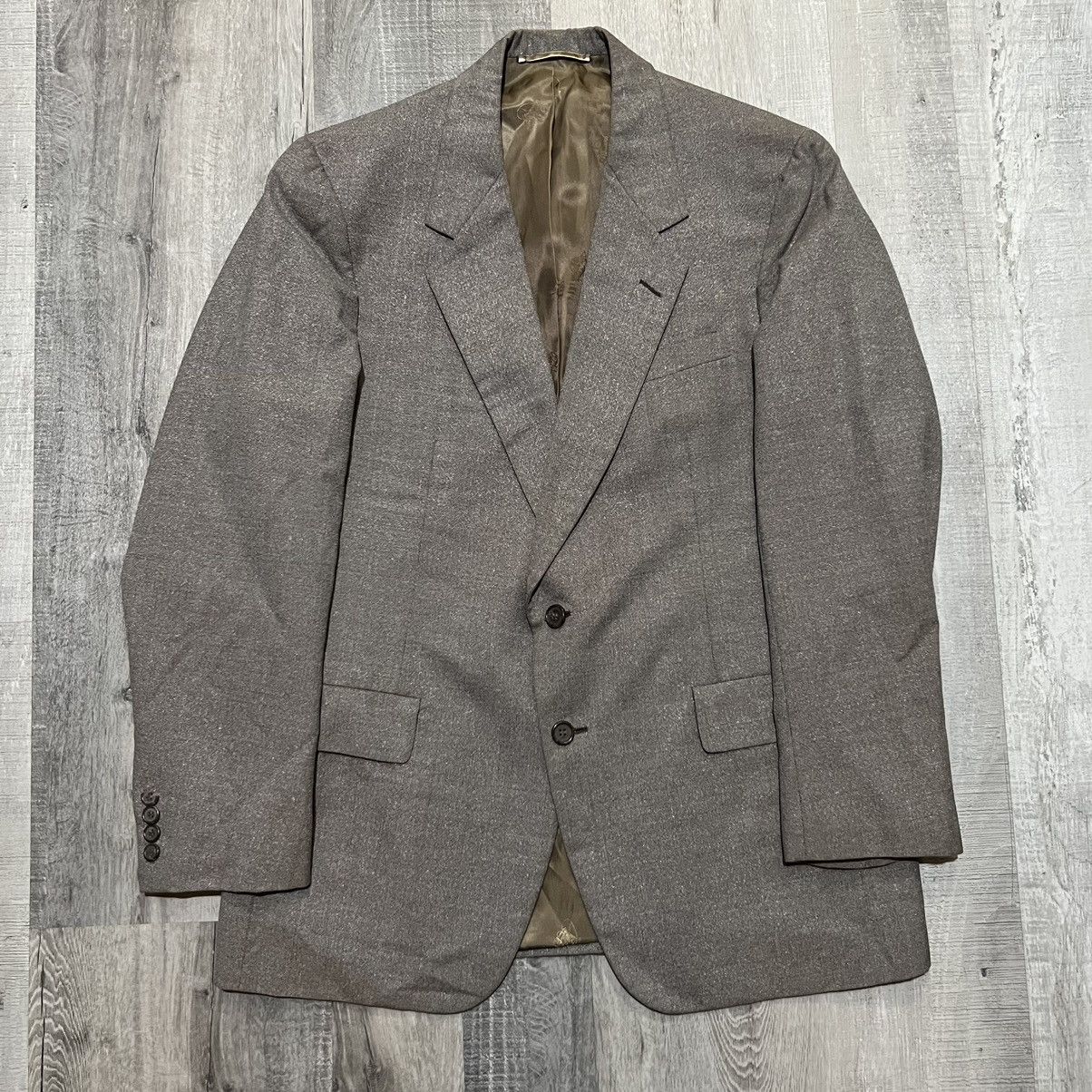 Hickey Freeman × Vintage VTG Hickey Freeman Canterbury Collection Grey Sport Coat Size 42R - 1 Thumbnail