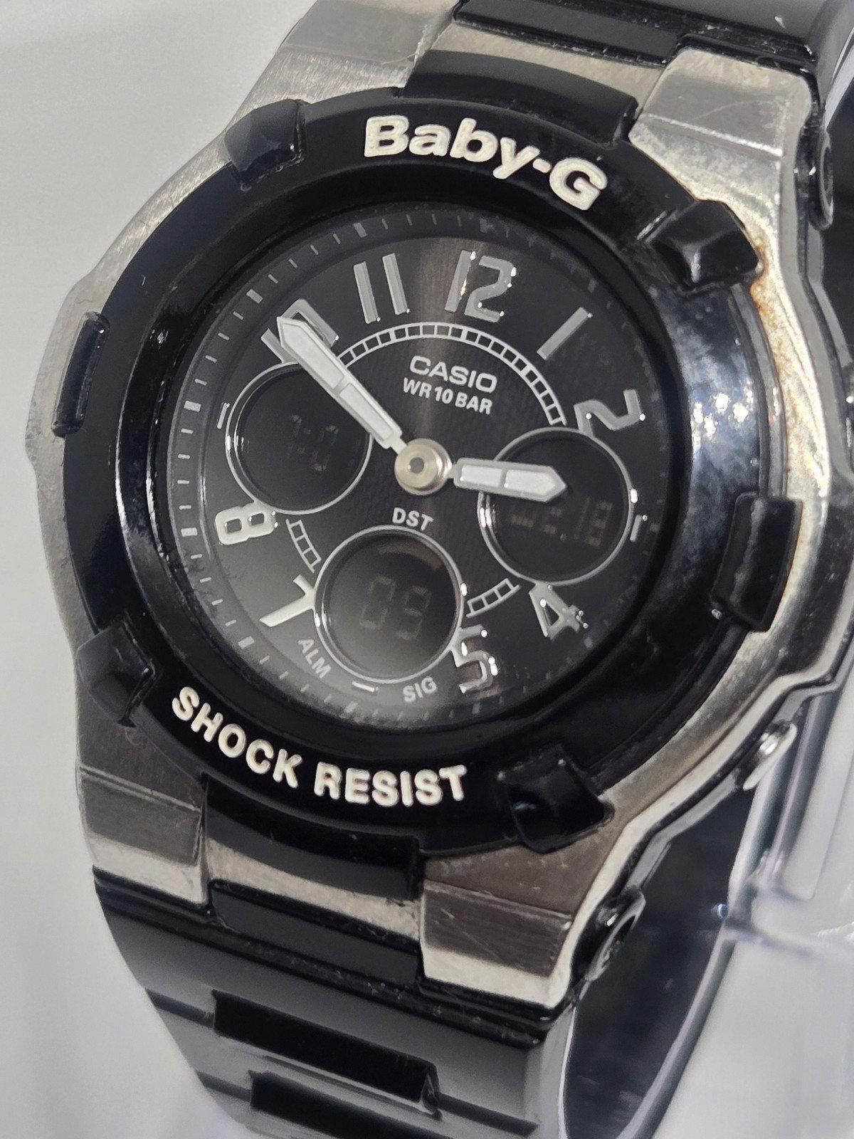 Casio Baby-G Bga110-1B2 Analog Digital Black Watch. Vgc, Women's