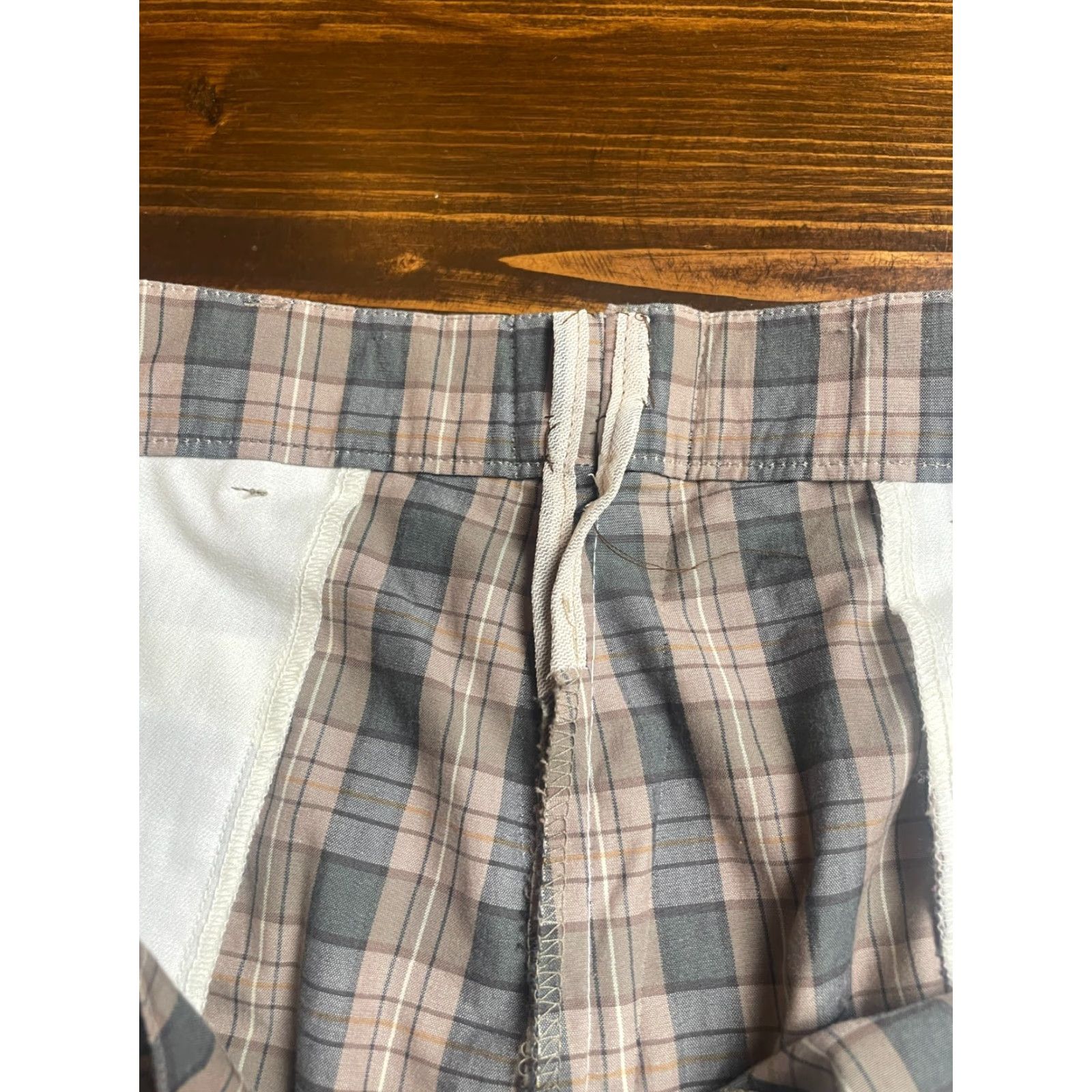 Bogner Bogner Pants Men's 41x28.5 Gray Plaid Flat Front Dress Pants Pockets Size US 41 - 4 Thumbnail