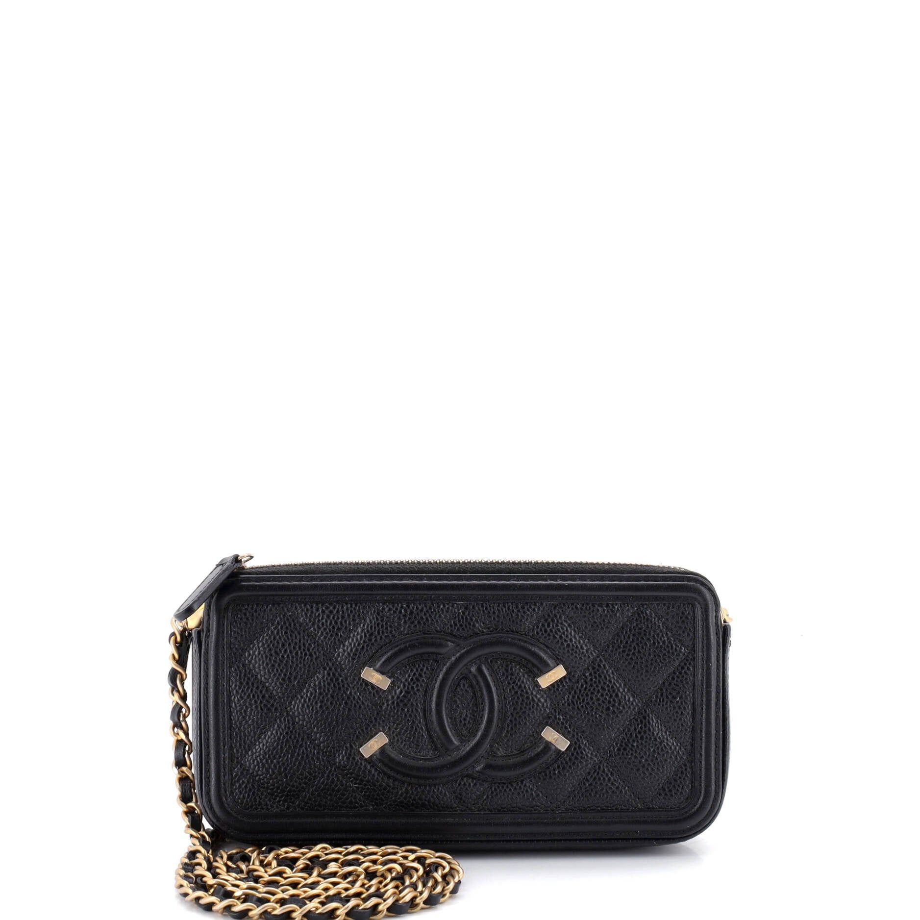 Chanel Filigree Double Zip Clutch with Chain Size ONE SIZE - 1 Thumbnail