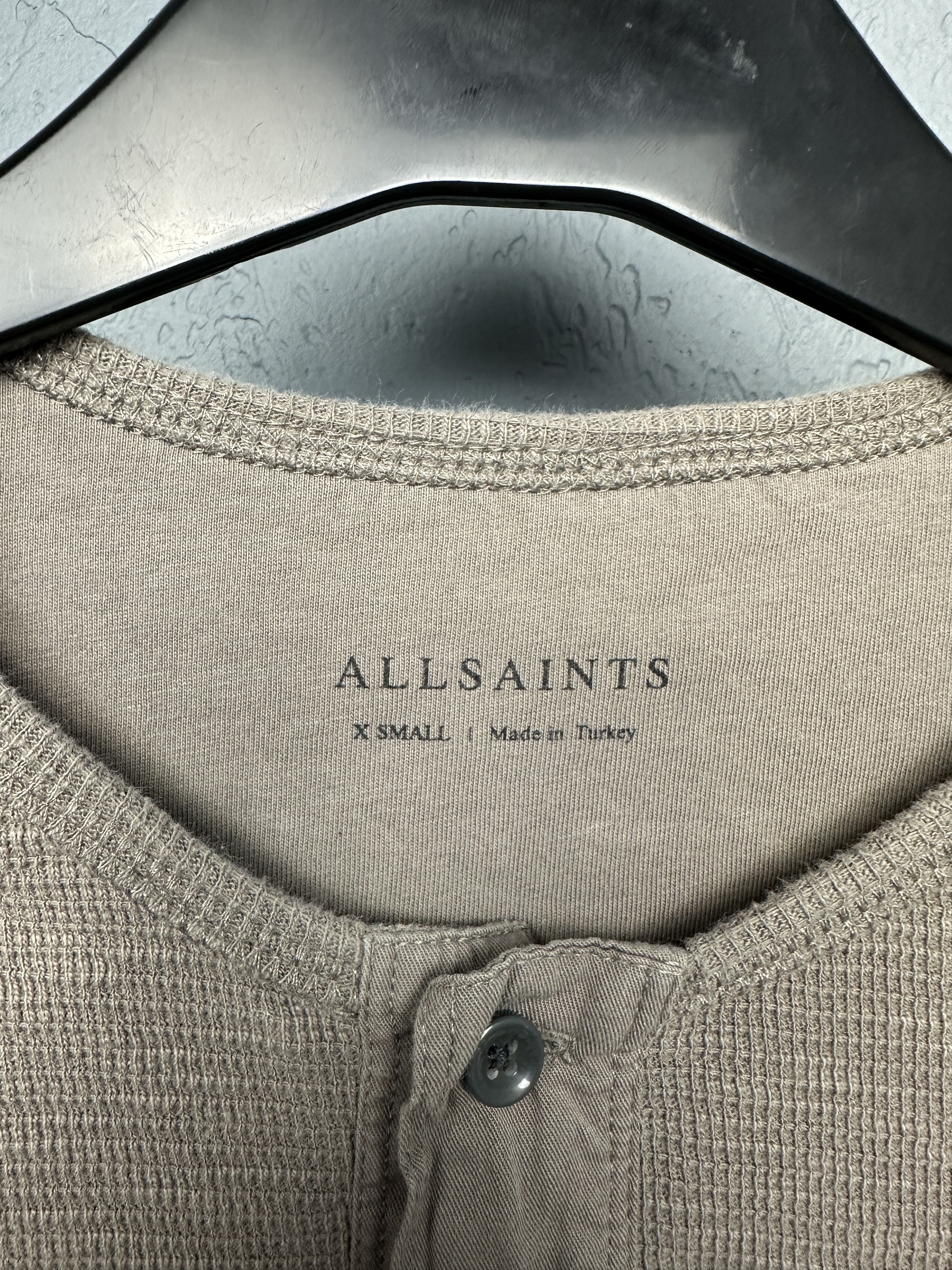 Allsaints Allsaints Mens Clash Henley Long Sleeve T-Shirt Size US XS / EU 42 / 0 - 4 Thumbnail