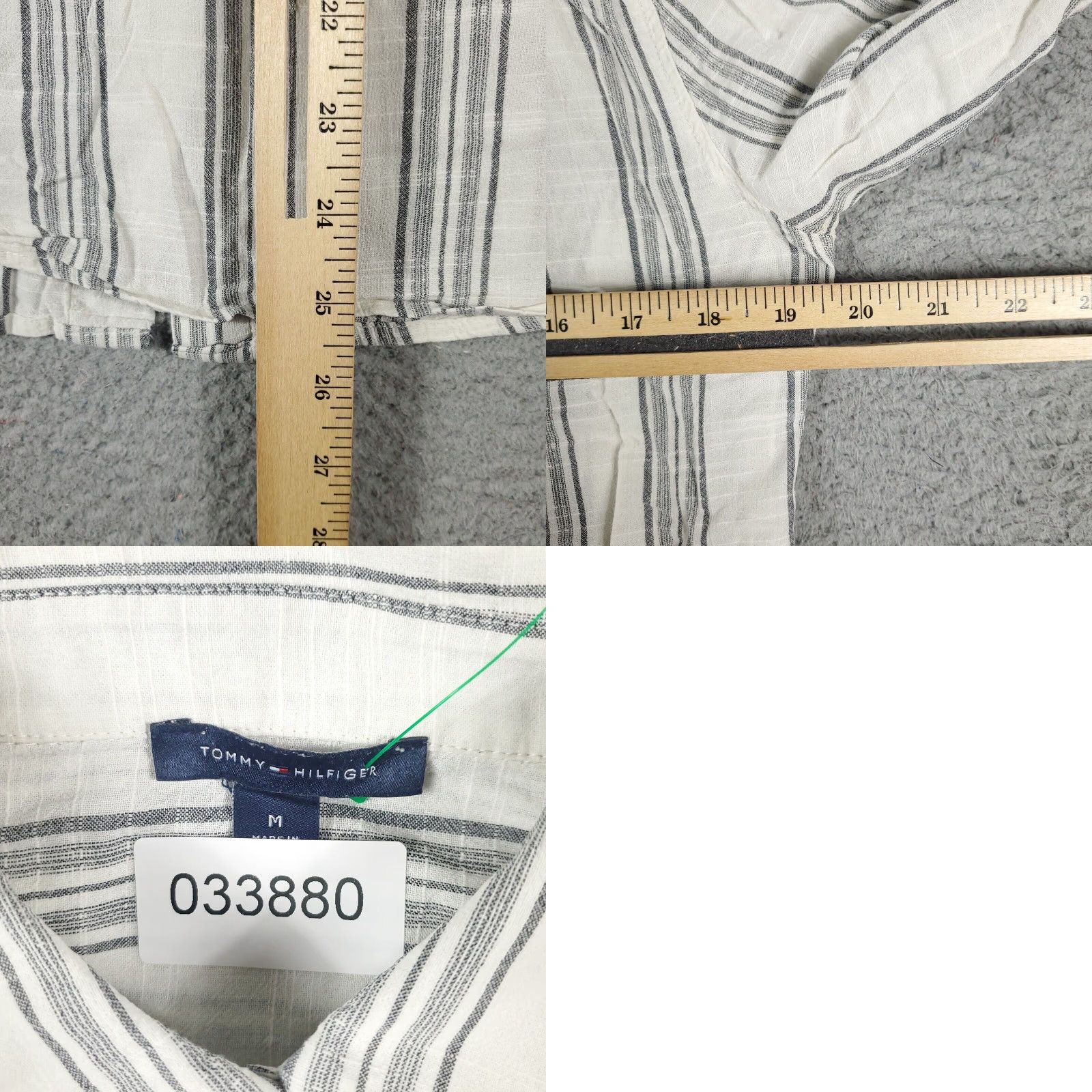 Tommy Hilfiger Tommy Hilfiger Women's Gray Striped Long Sleeve Button Up Shirt Medium Size M / US 6-8 / IT 42-44 - 8 Thumbnail