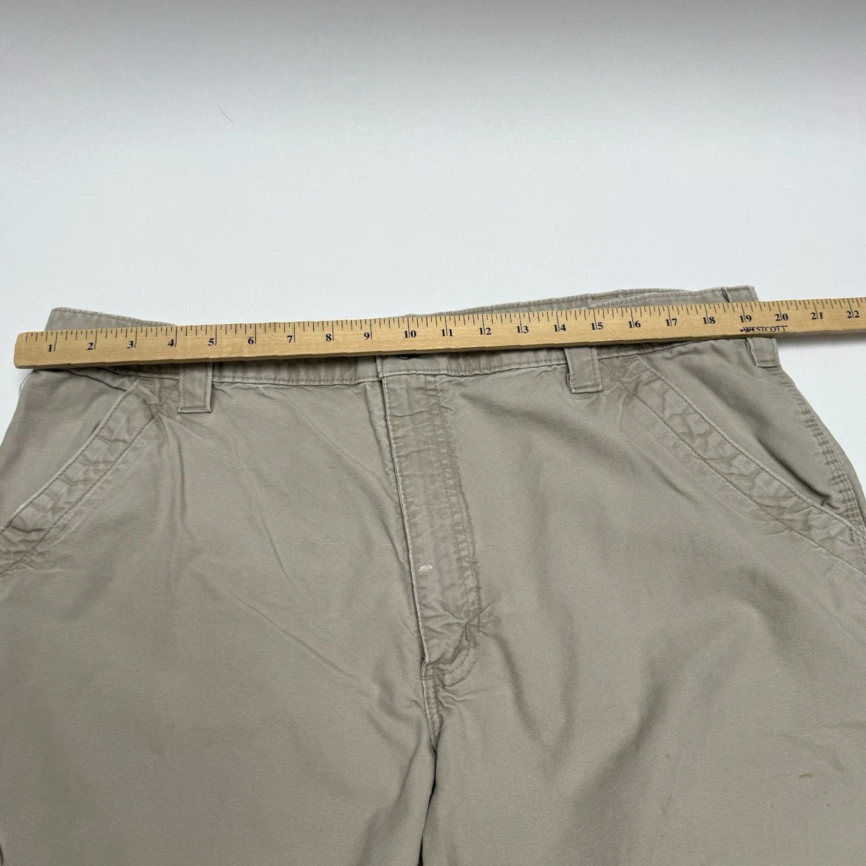 Carhartt Carhartt B151-TAN Men's 40x30 Y2K Distressed Pants Workwear Cargo Carpenter Pants Mens 40 Brown Regular 30 In Inseam Cargo Workwear Carhartt B151-TAN Size US 40 / EU 56 - 6 Thumbnail