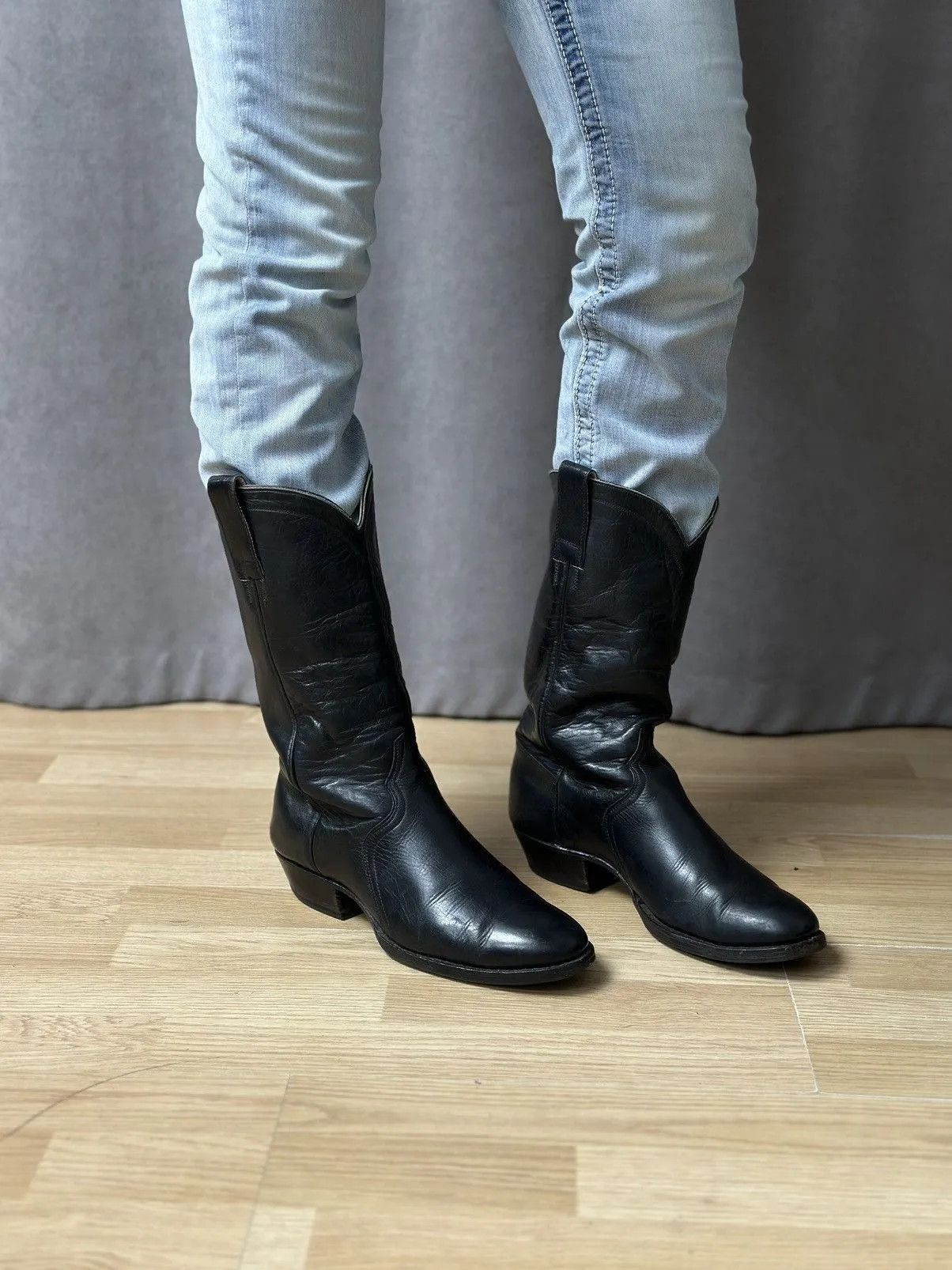 Hedi Slimane Vintage High Heels Leather Boots Knee Y2k Avantgarde Rare Size US 9 / IT 39 - 12 Thumbnail