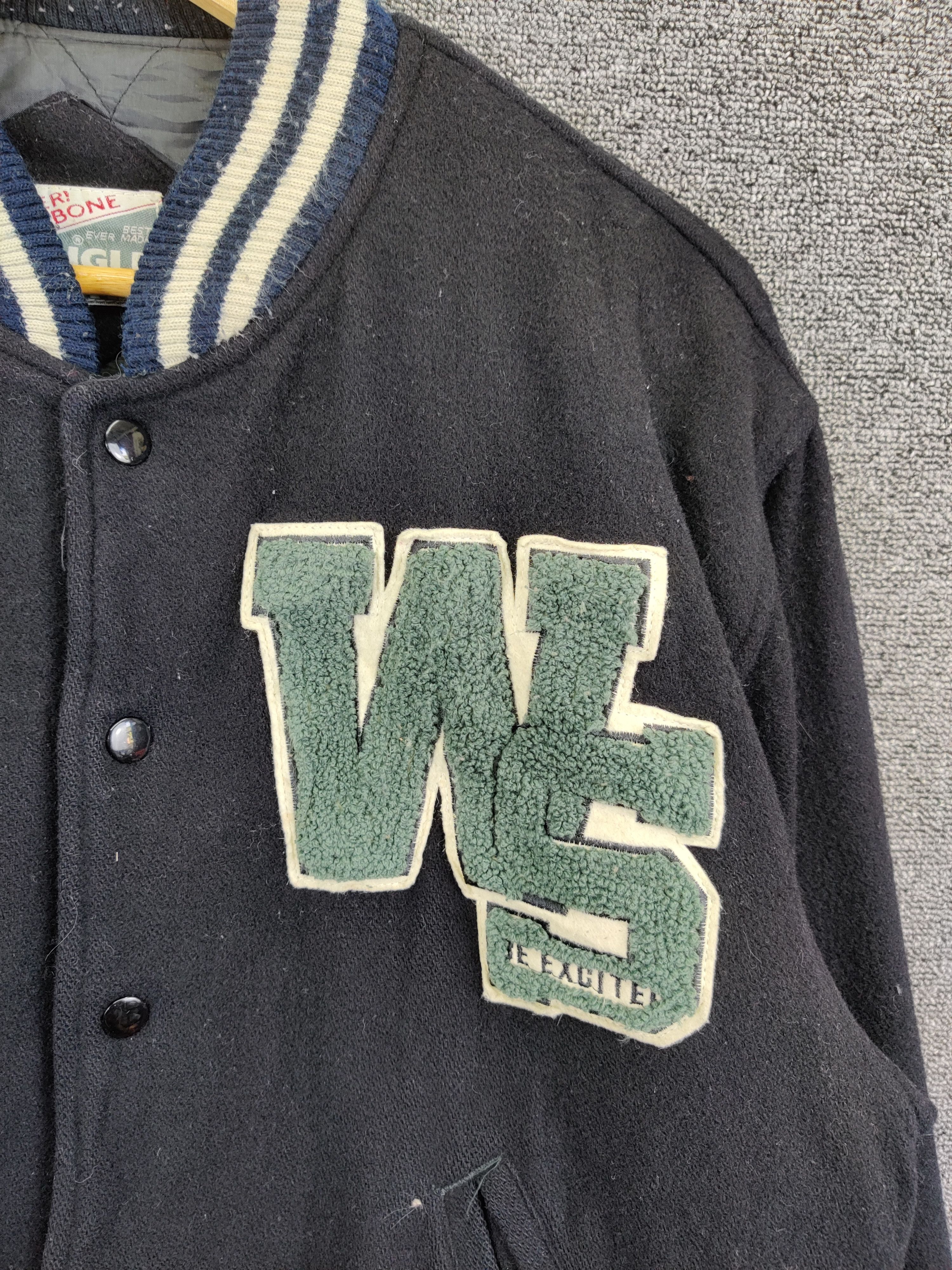 Japanese Brand Vintage Jungle Storm Embroidery Wool Varsity Jacket Size US L / EU 52-54 / 3 - 8 Thumbnail