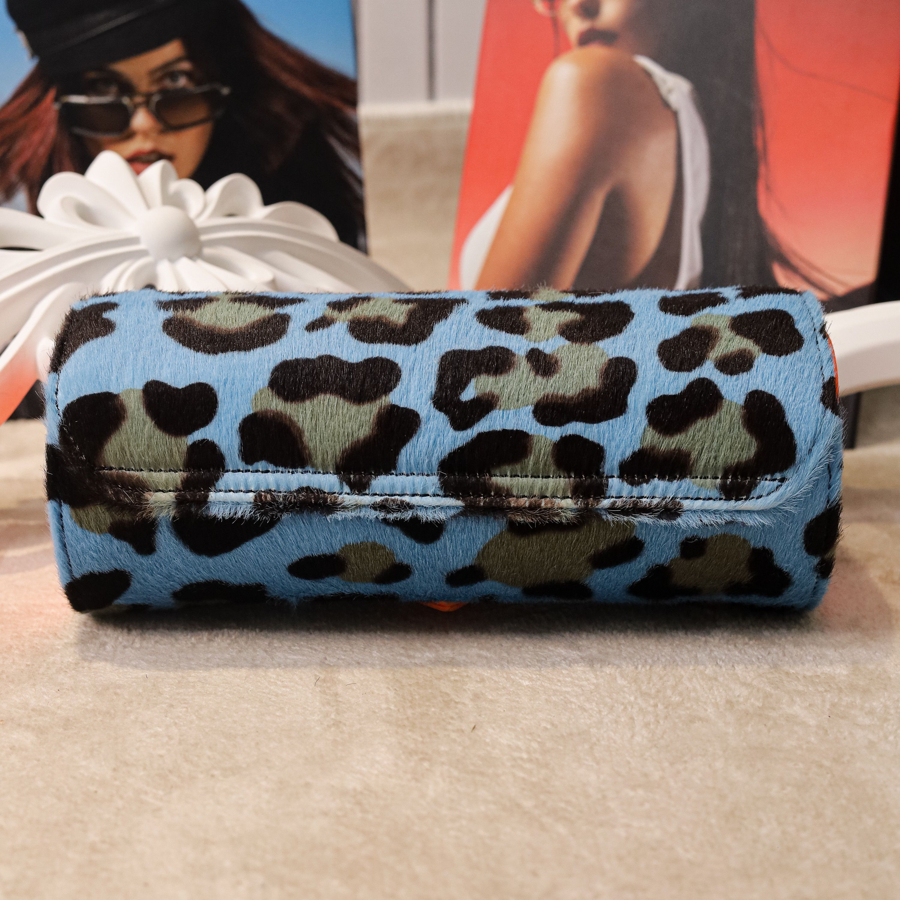 Chrome Hearts CHROME HEARTS Bag Jewelry Roll Lihr Blue Cheetah Size ONE SIZE - 7 Thumbnail
