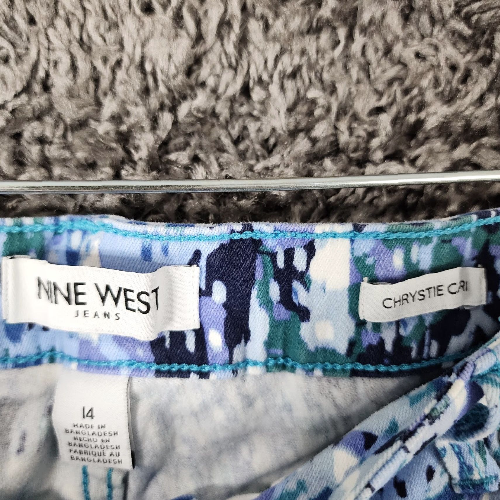 Nine West Nine West Chrystie Womens Blue Patterned Jean Capris Size 14 Jeans Capris Womens Blue 14 Nine West Chrystie Patterned Jeans Capris Size 36" / US 14 / IT 50 - 3 Thumbnail