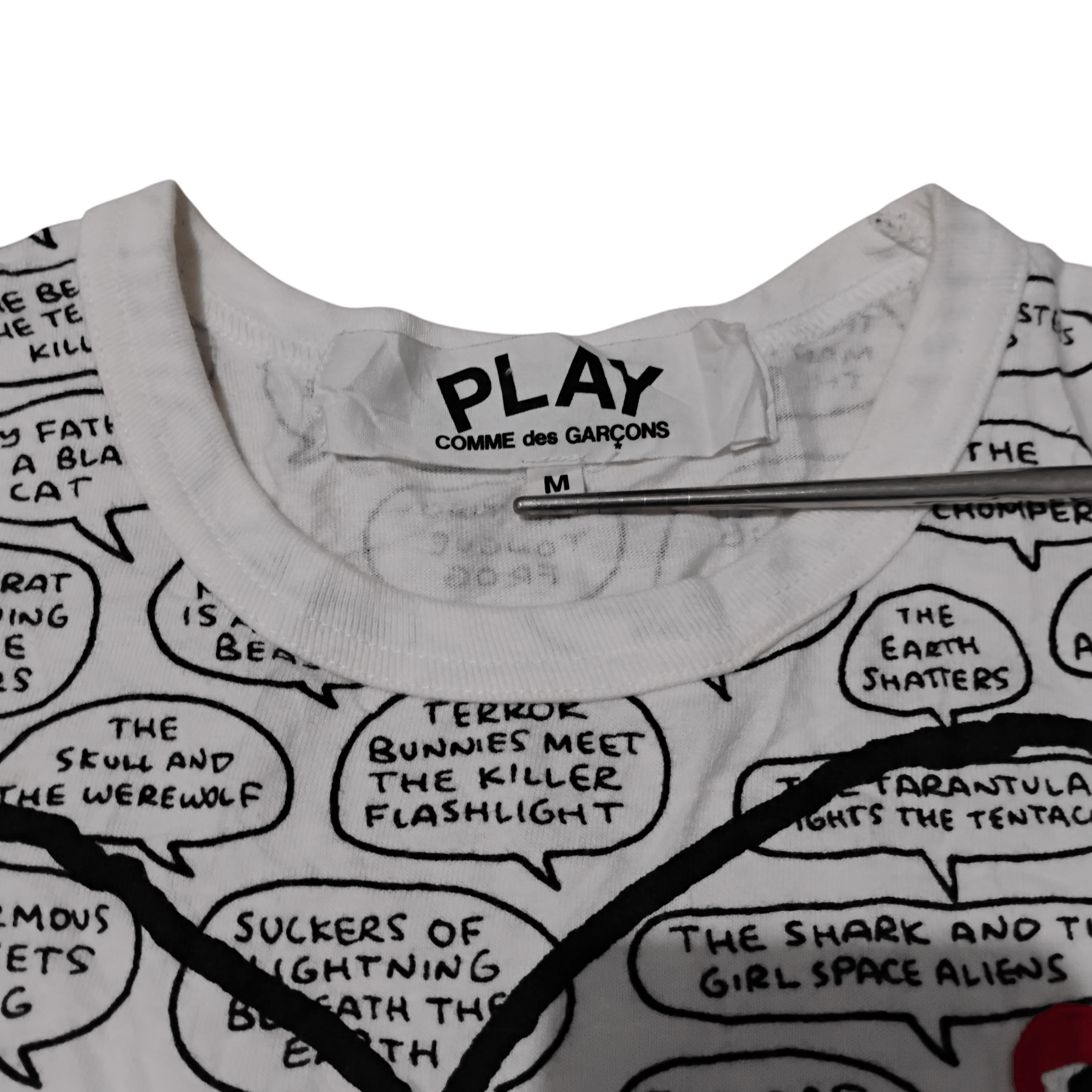 Comme des Garcons PLAY Comme Des Garcons Play x Matt Groening Life In Hell T Shirt Size M / US 6-8 / IT 42-44 - 2 Thumbnail