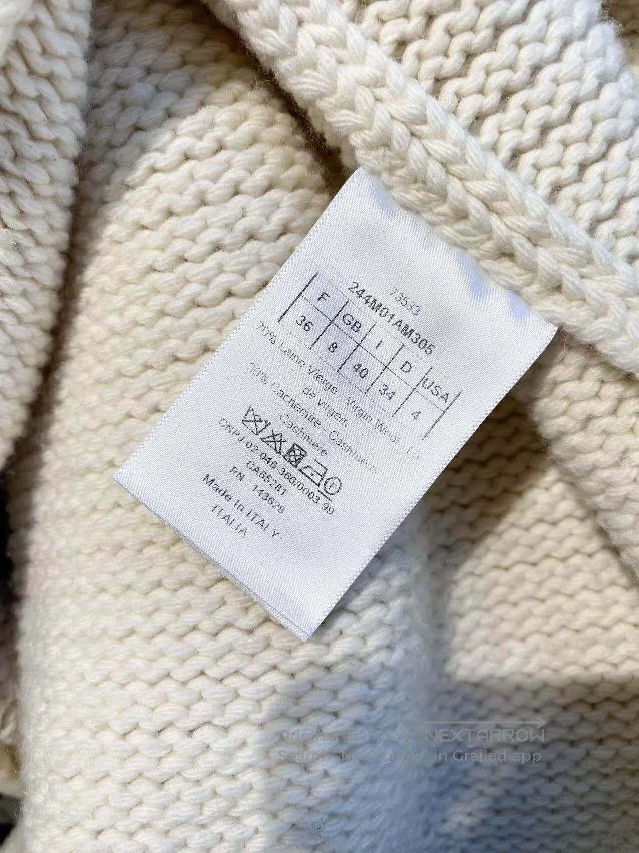 Dior Dior Classic tagline croissant knitted cardigan| Size XXS / US 00 / IT 34 - 5 Thumbnail