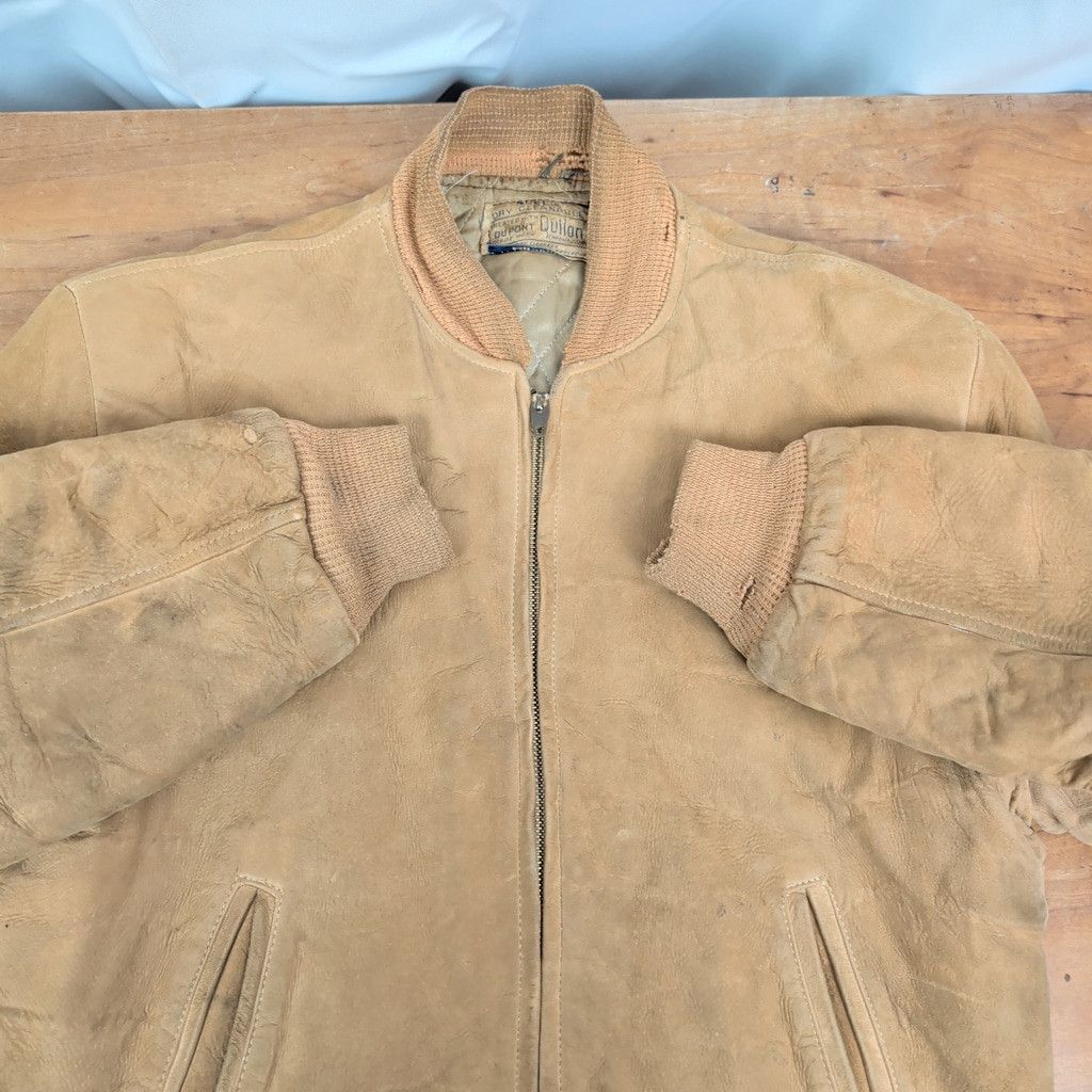 Vintage True Vintage Nubuck Leather Bomber Jacket Size US XS / EU 42 / 0 - 9 Thumbnail