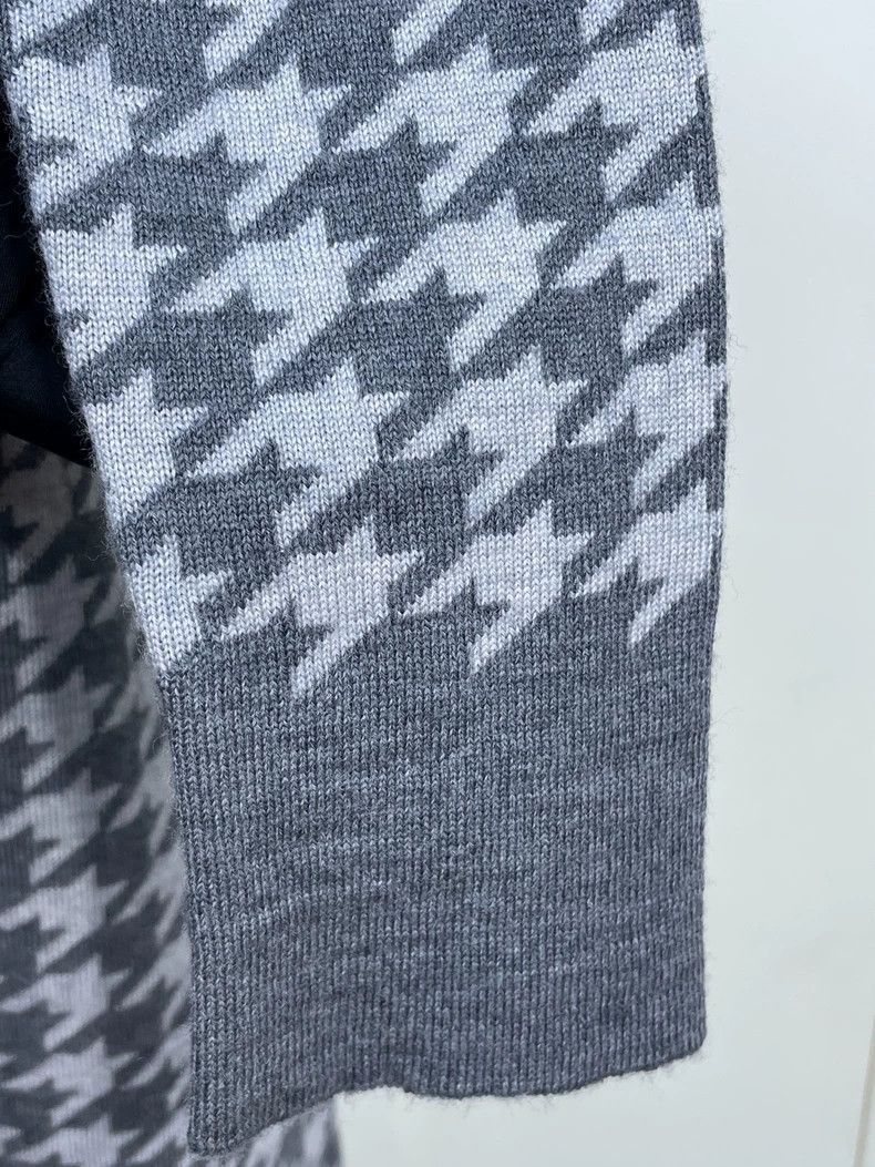 Dior Dior Dior Gray Houndstooth Knit Dress-2507 Size M / US 6-8 / IT 42-44 - 5 Thumbnail