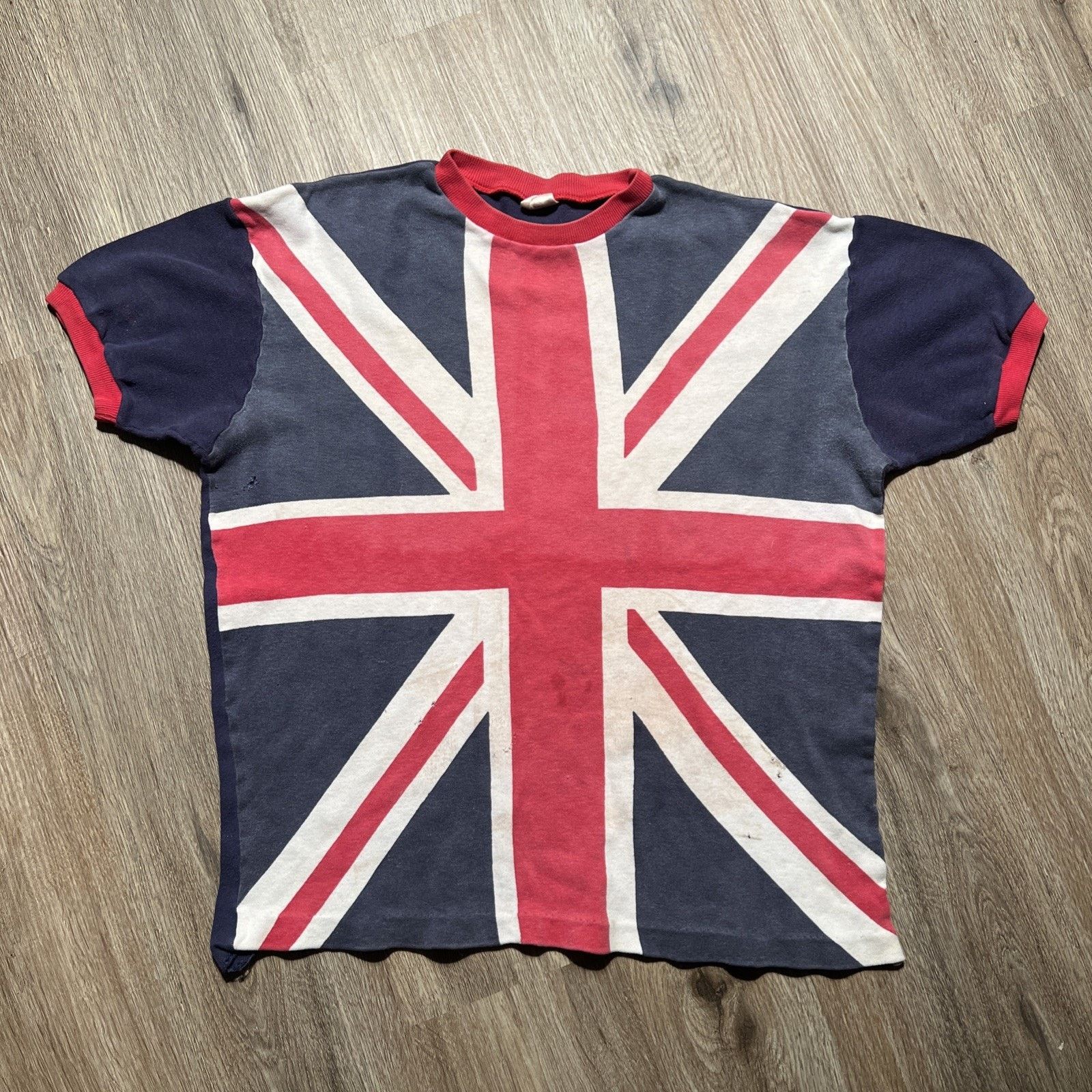Vintage VTG 60s Union Jack T Shirt England Punk Sid Vicious T Shirt Size US M / EU 48-50 / 2 - 1 Thumbnail