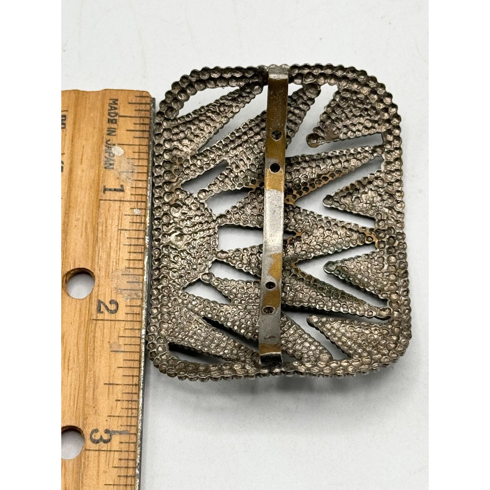 Vintage Estate Steel Cut Belt Buckle square Size ONE SIZE - 5 Thumbnail