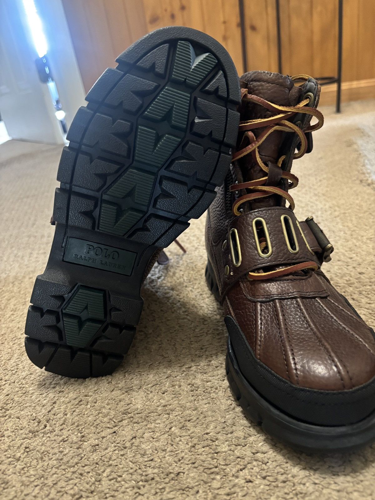 Polo Ralph Lauren Brown leather polo boots Size US 7 / EU 40 - 6 Thumbnail