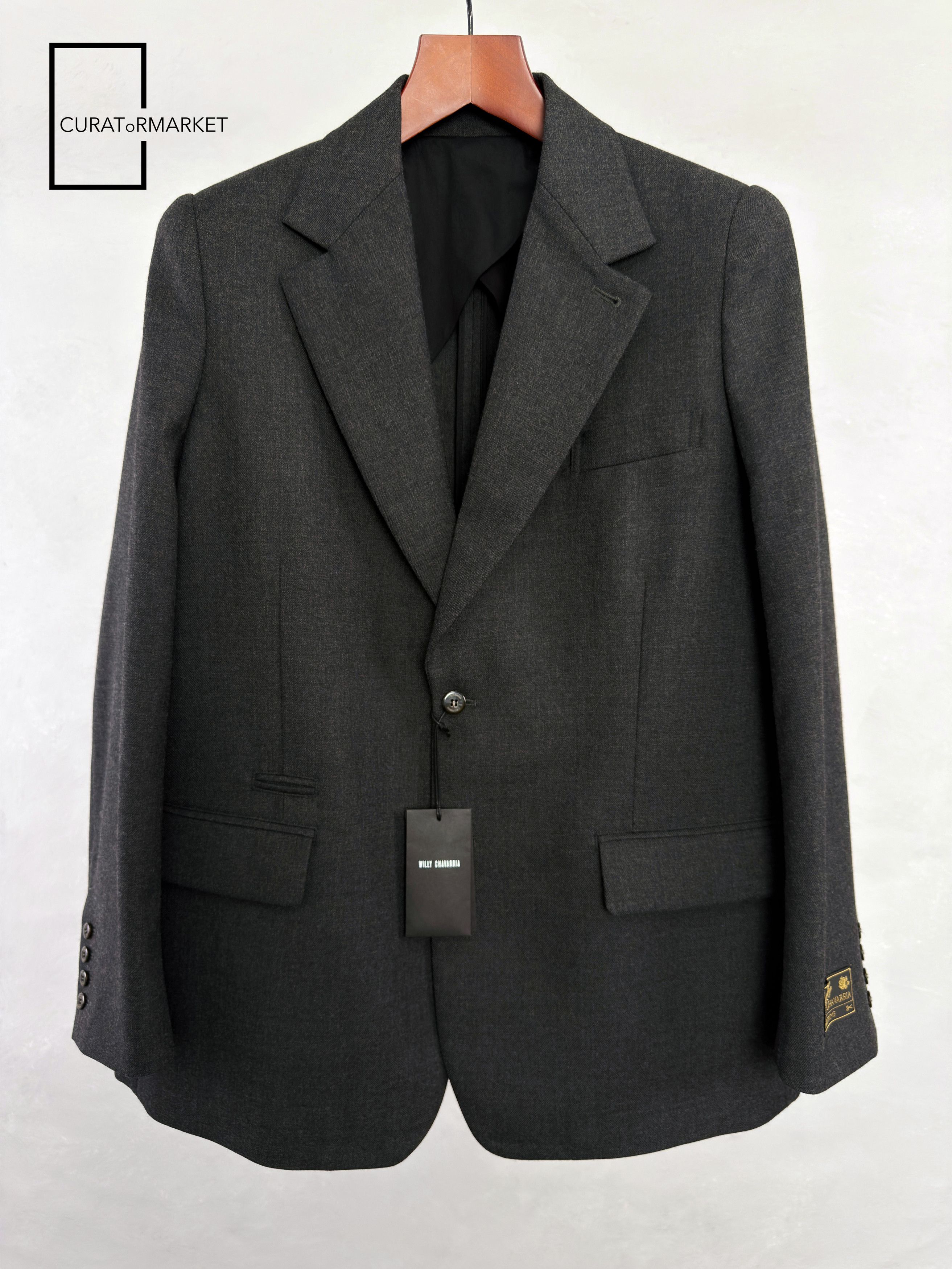 Willy Chavarria Runway Oversized Tailoring Wool Chuco Blazer Tarantula FW25 Size US S / EU 44-46 / 1 - 2 Thumbnail