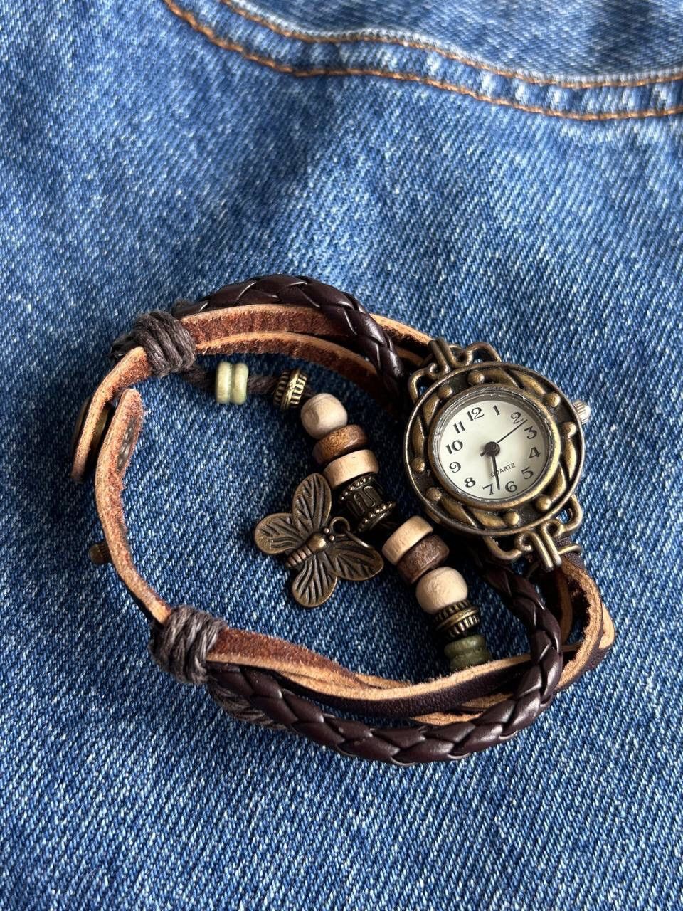 Japanese Brand × Vintage Vintage Japanese style futuristic Watch Brown amulet 🦋 Size ONE SIZE - 2 Thumbnail