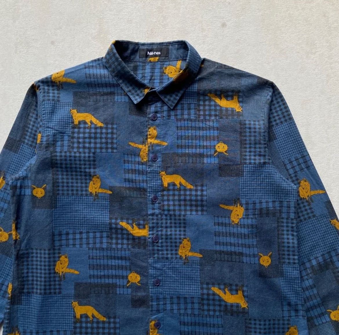 Issey Miyake × Japanese Brand × Ne-Net Ne net Wolf Print Shirt Size US M / EU 48-50 / 2 - 2 Thumbnail