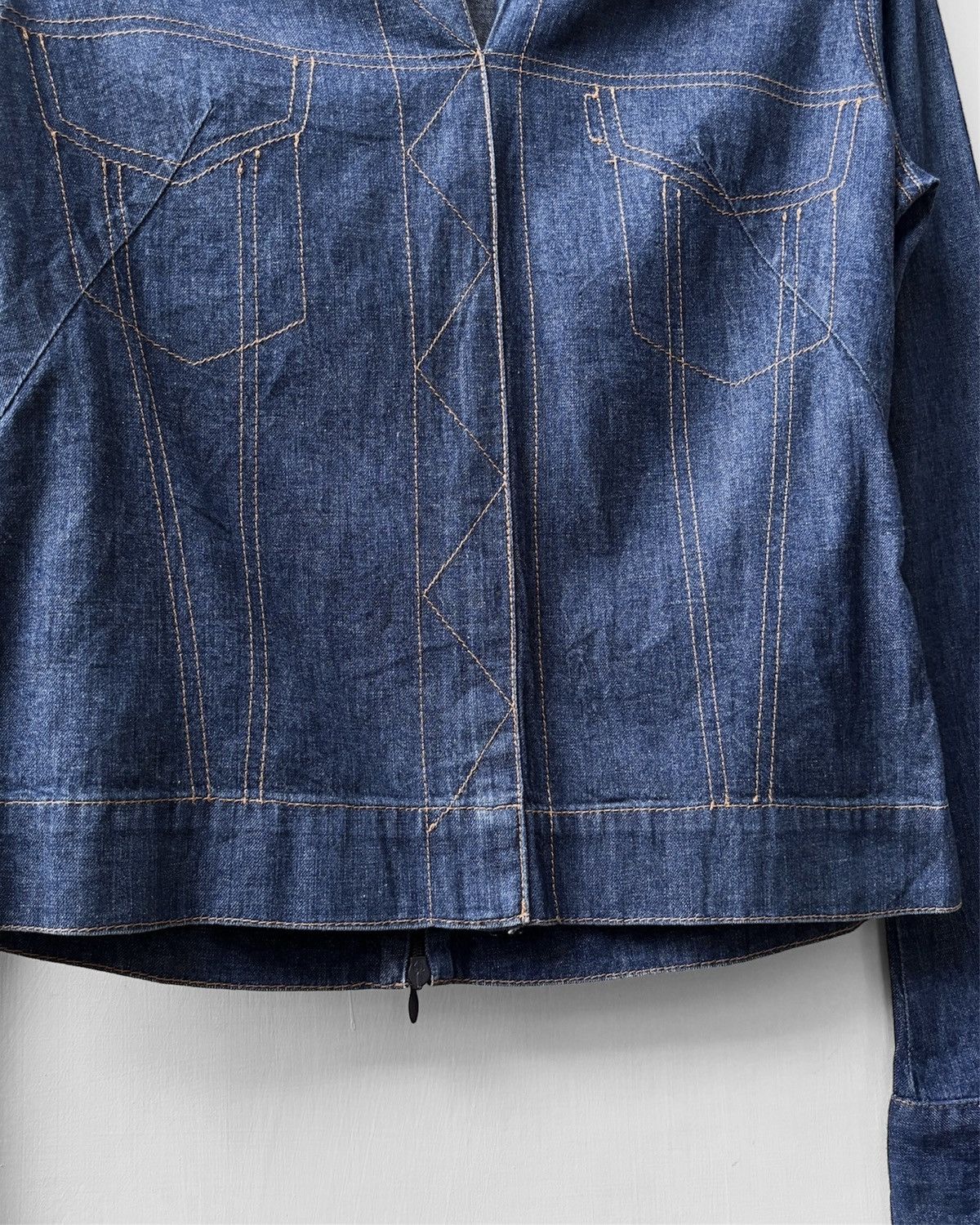 Dirk Van Saene Aw1999 Trompe L’oeil Denim Top Size S / US 4 / IT 40 - 5 Thumbnail