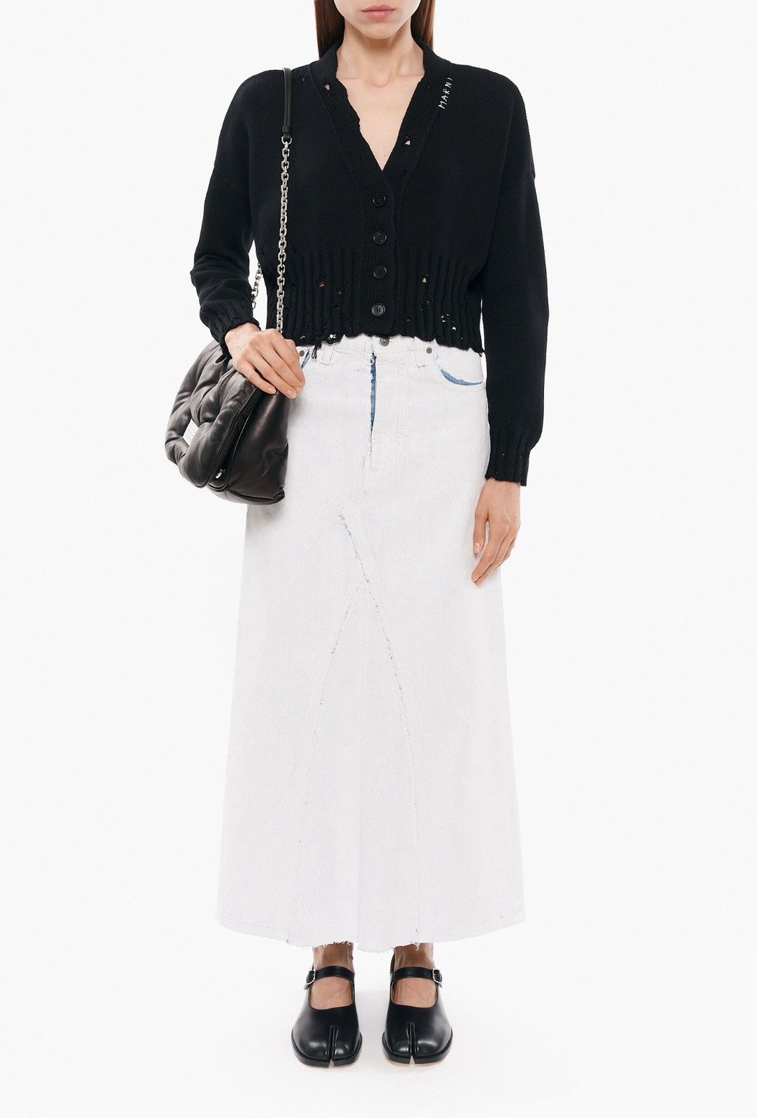 スカート MAISON MARGIELA Women Mid Skirts S30561 SI0MA0003 967 WHITE Maison Margiela MAISON MARGIELA Women Mid Skirts S30561