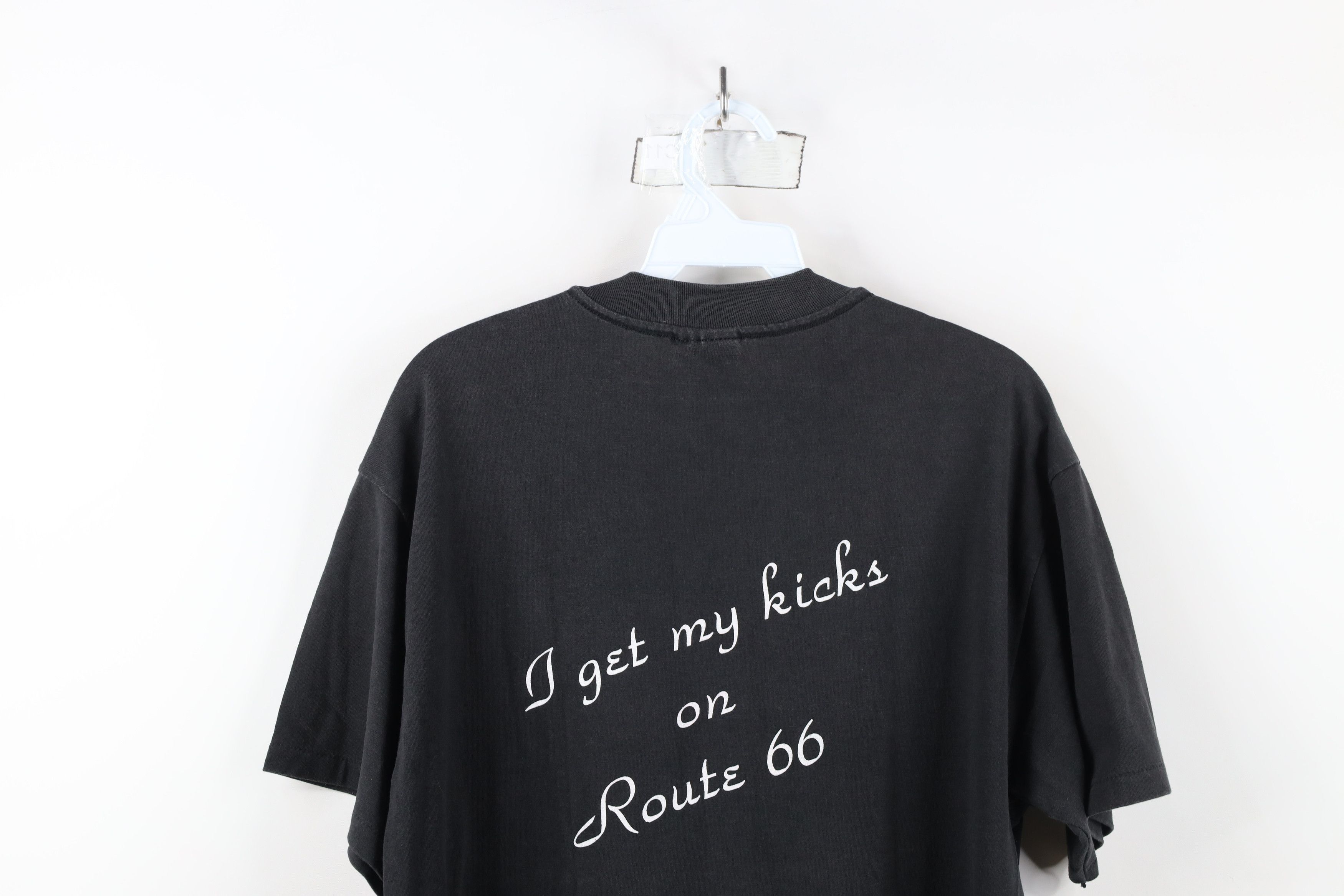 Vintage Vintage 90s Streetwear Spell Historic Route 66 T-Shirt Black Size US L / EU 52-54 / 3 - 12 Thumbnail