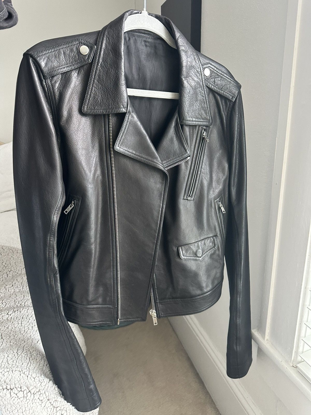 Rick Owens SS18 DIRT CROPPED STOOGES LEATHER JACKET Size US M / EU 48-50 / 2 - 3 Thumbnail