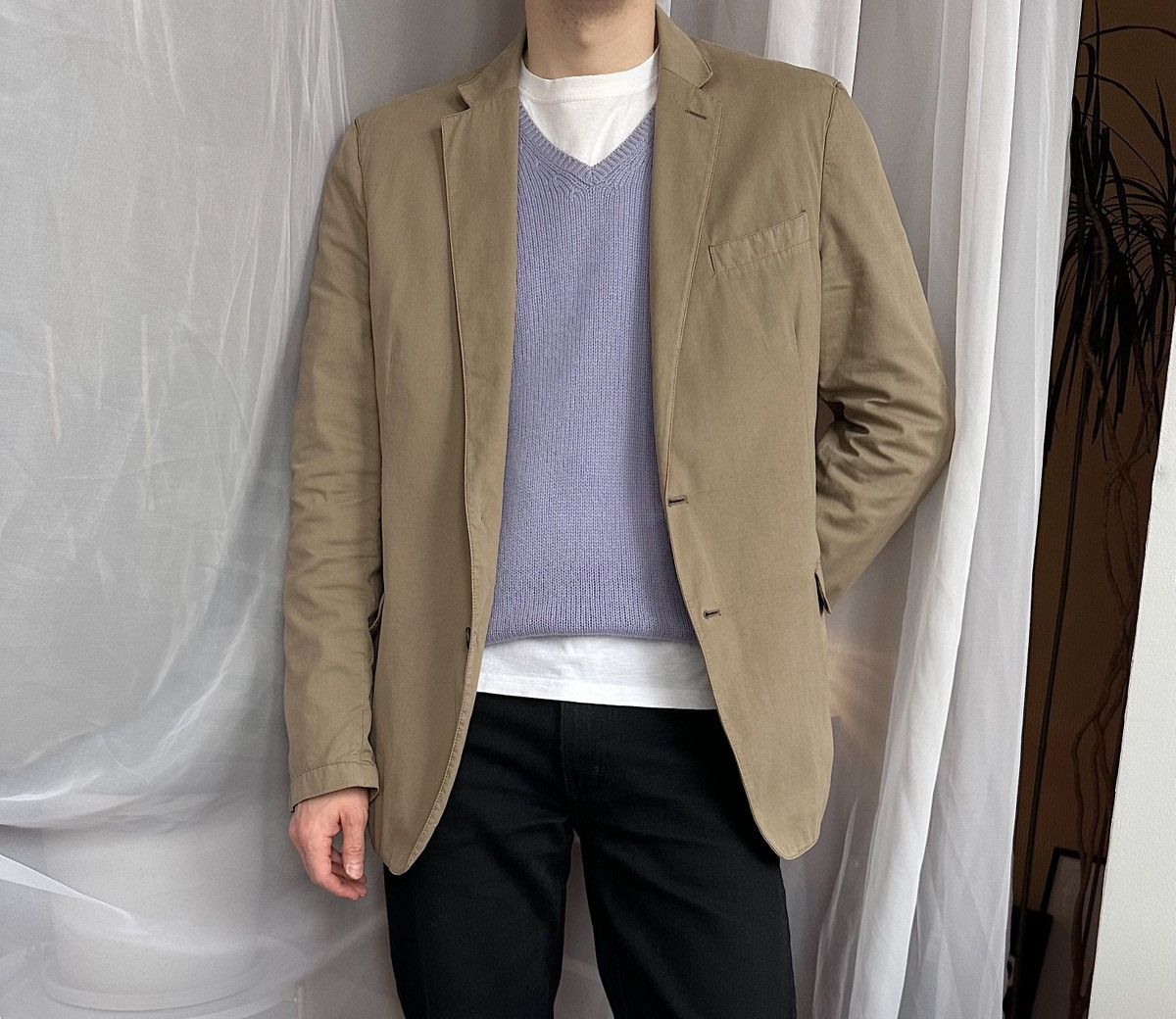 Prada PRADA FW 2006 Padded Shoulders Cotton Jacket Blazer Vintage Size US M / EU 48-50 / 2 - 1 Thumbnail