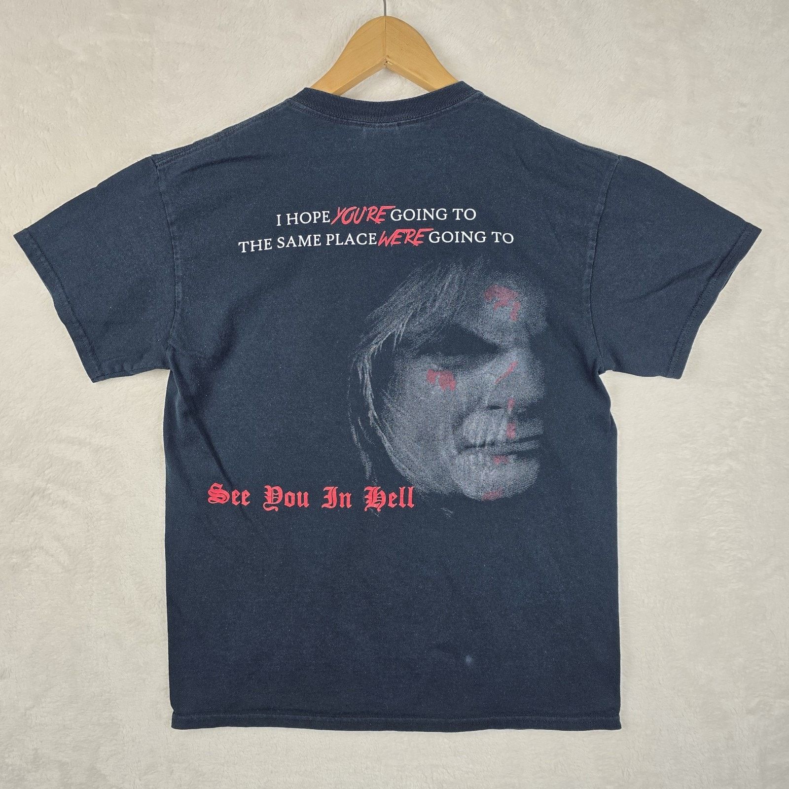 Gildan Steve Grimmett's Grim Reaper Autograph Concert Shirt Signed Size US M / EU 48-50 / 2 - 6 Thumbnail