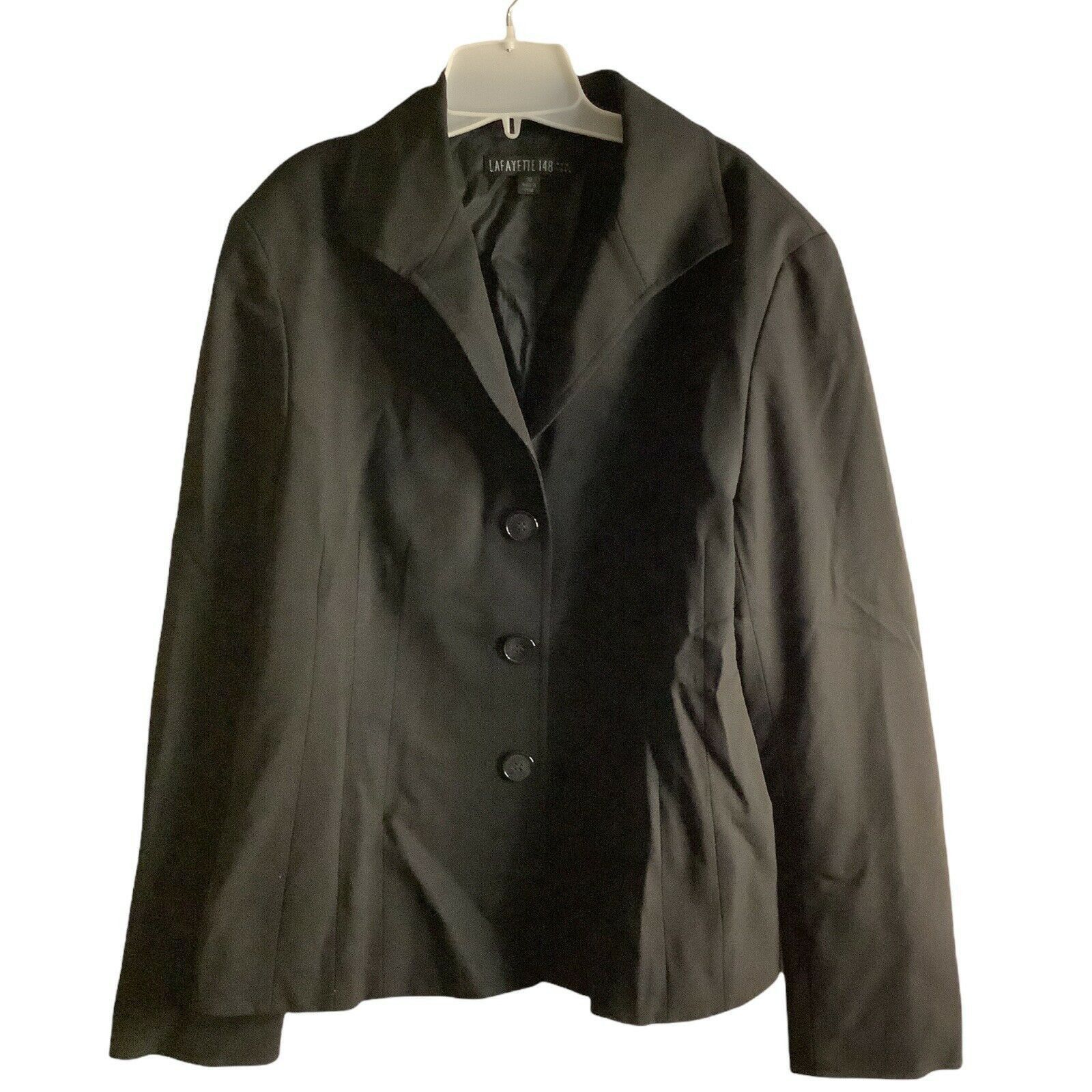 Lafayette 148 Minimalist Black Career Blazer Lafayette 148 New York 10 Size L / US 10 / IT 46 - 2 Thumbnail