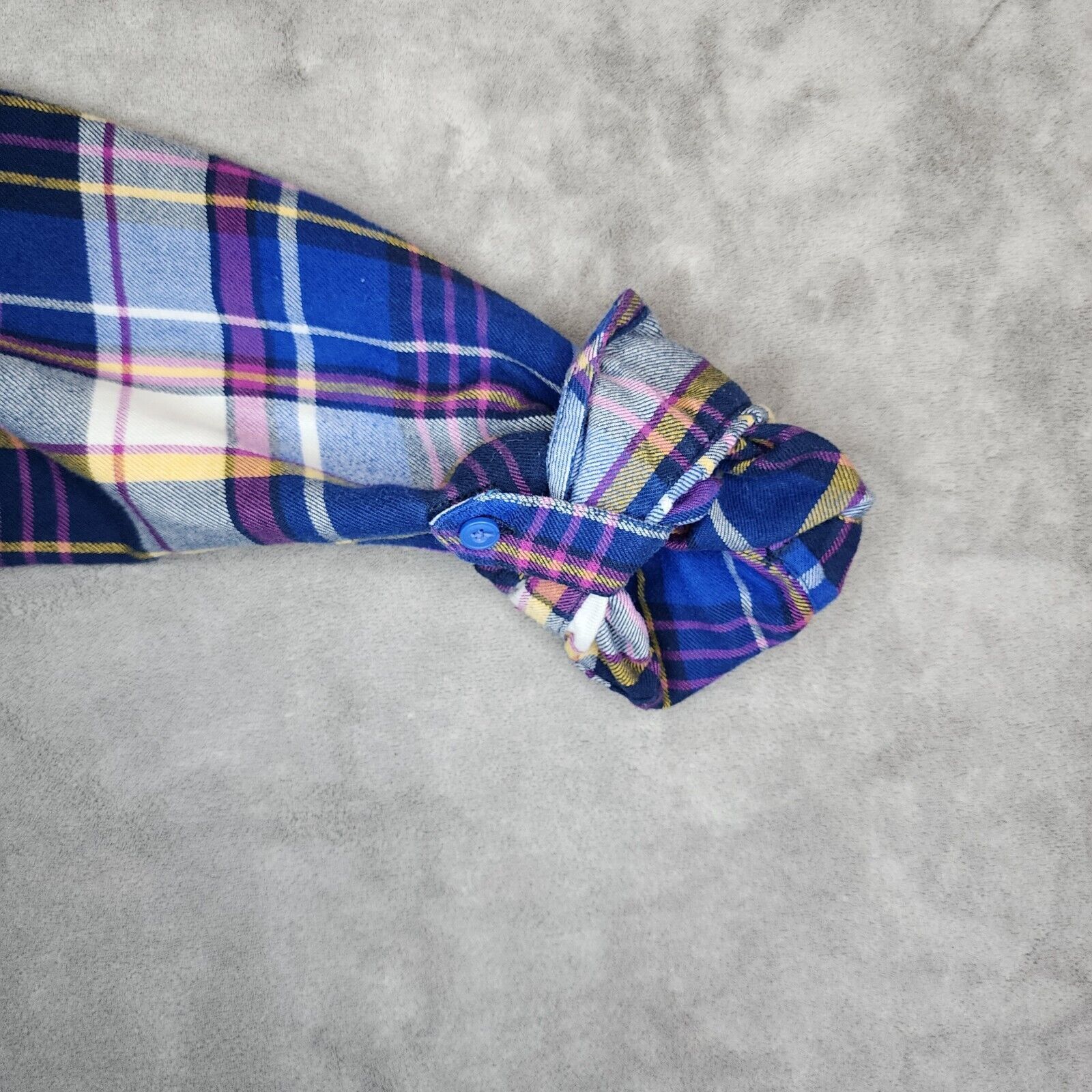 Duluth Trading Company DULUTH Women's Blue Purple Plaid Flannel Button Up Shirt Sm Size S / US 4 / IT 40 - 5 Thumbnail