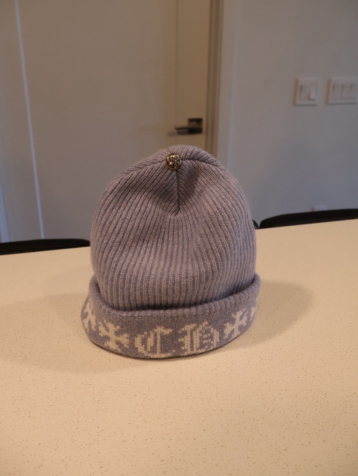 Chrome Hearts Chrome Hearts Blue Cashmere Big Daddy Beanie Size ONE SIZE - 5 Thumbnail