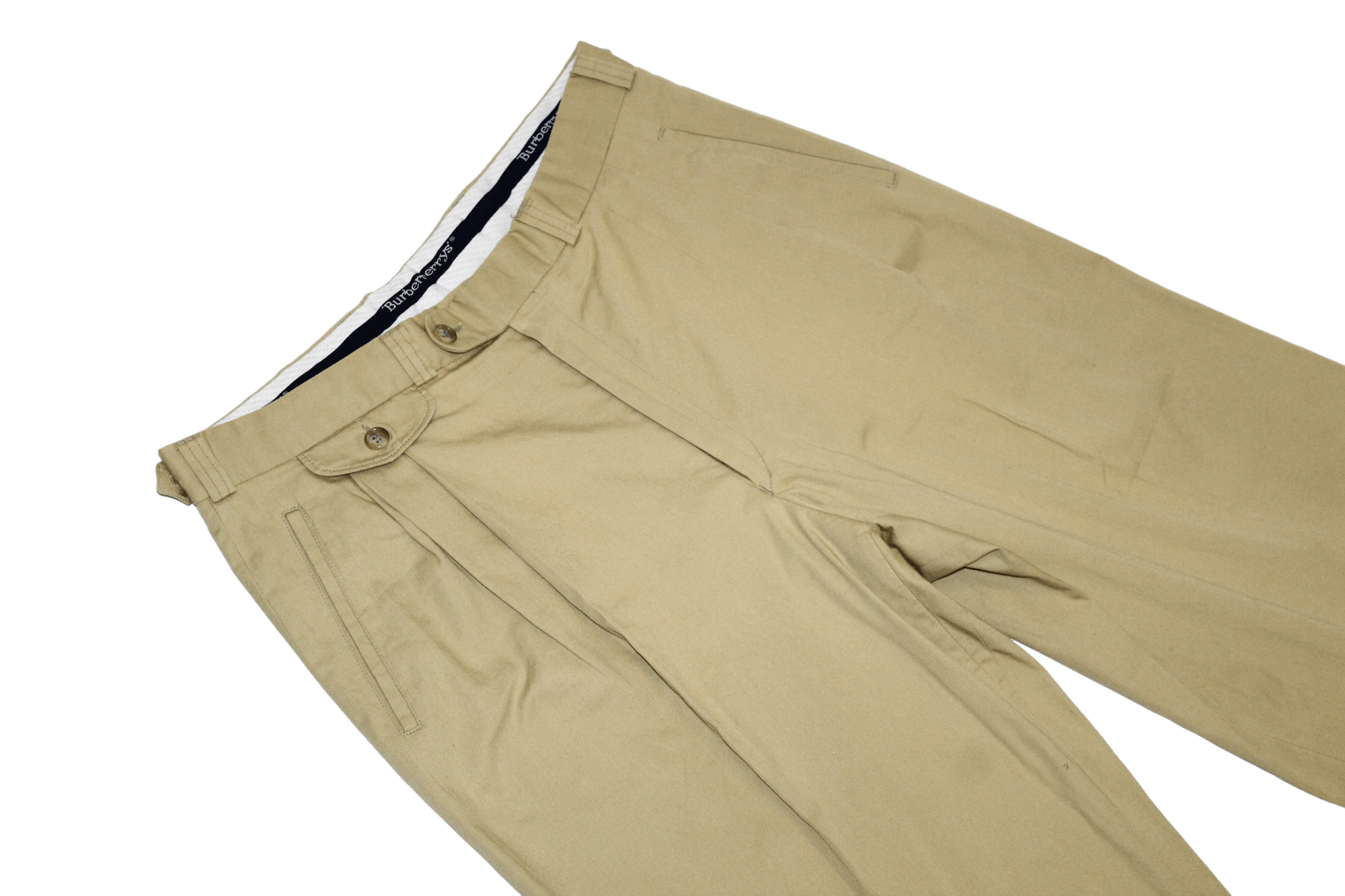 Burberry 🔥RARE 80s Burberrys 5 Pockets Pleated Camel-Cotton Trousers Size US 36 / EU 52 - 3 Thumbnail