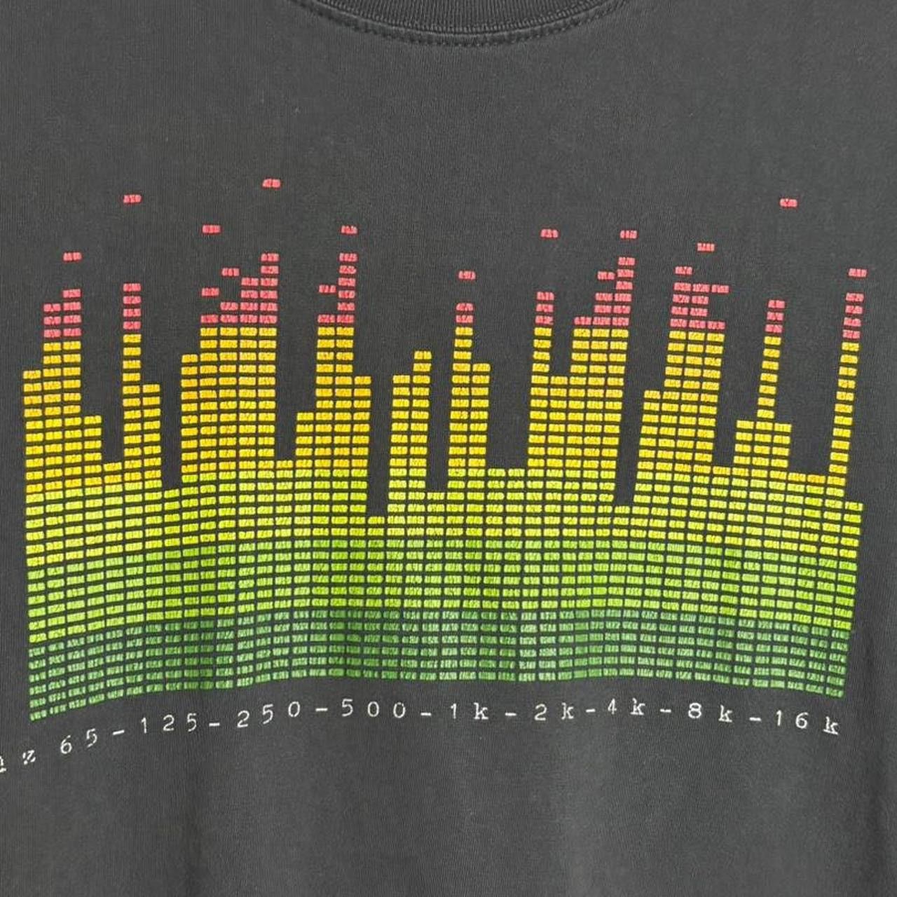 Le 31 Music Frequency Waves Black Graphic Tee - L Size US L / EU 52-54 / 3 - 2 Thumbnail