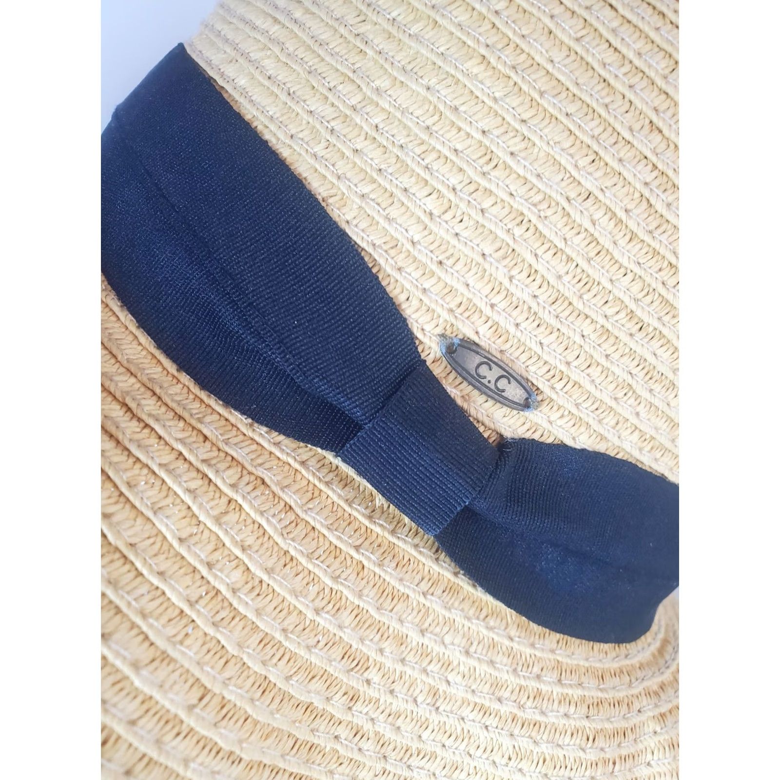 Vintage CC Collection Women's Bride Tribe Beach Embroidered Large Floppy Brim Sun Hat Size ONE SIZE - 7 Thumbnail